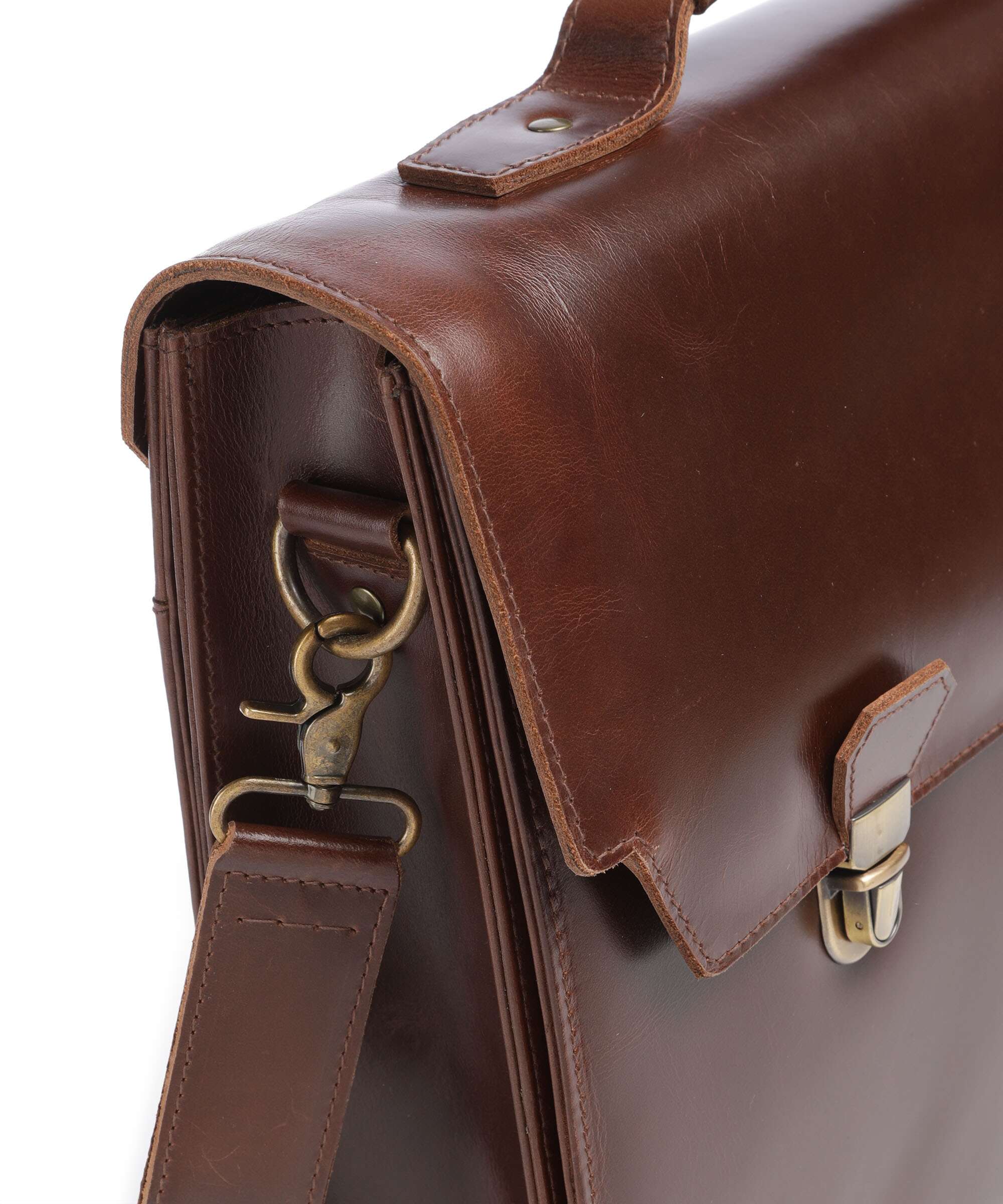 Buckle & Seam Crazy Horse Notes Aktówka brown - Image 4
