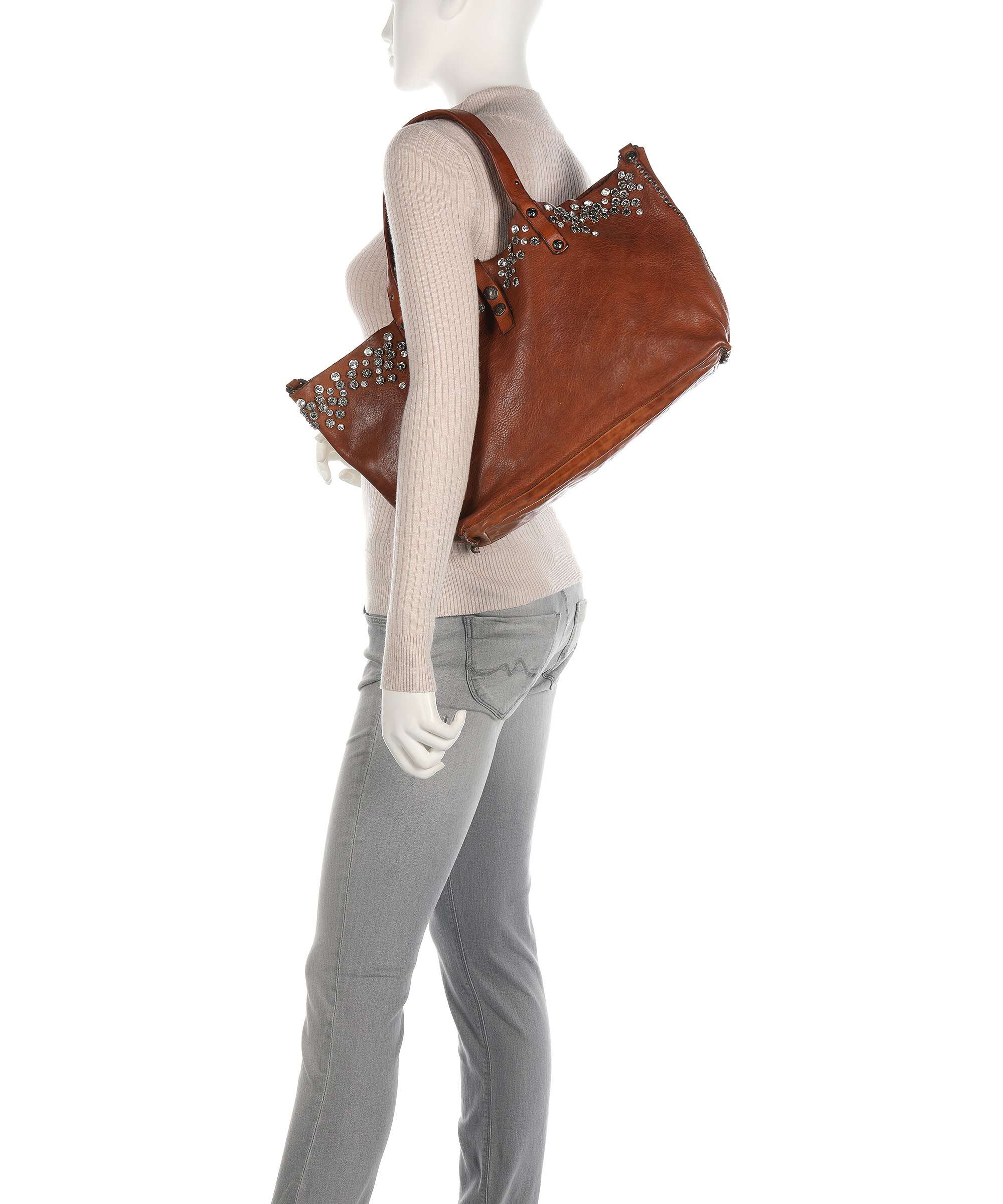 Campomaggi Torba na zakupy azzurro/polvere - Image 3