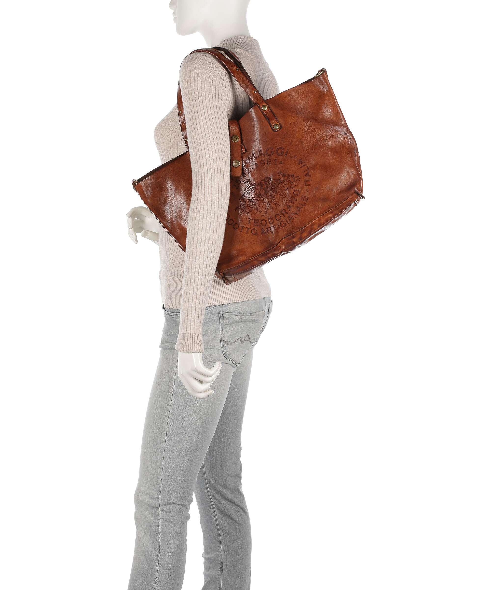 Campomaggi Torba na zakupy cognac - Image 3