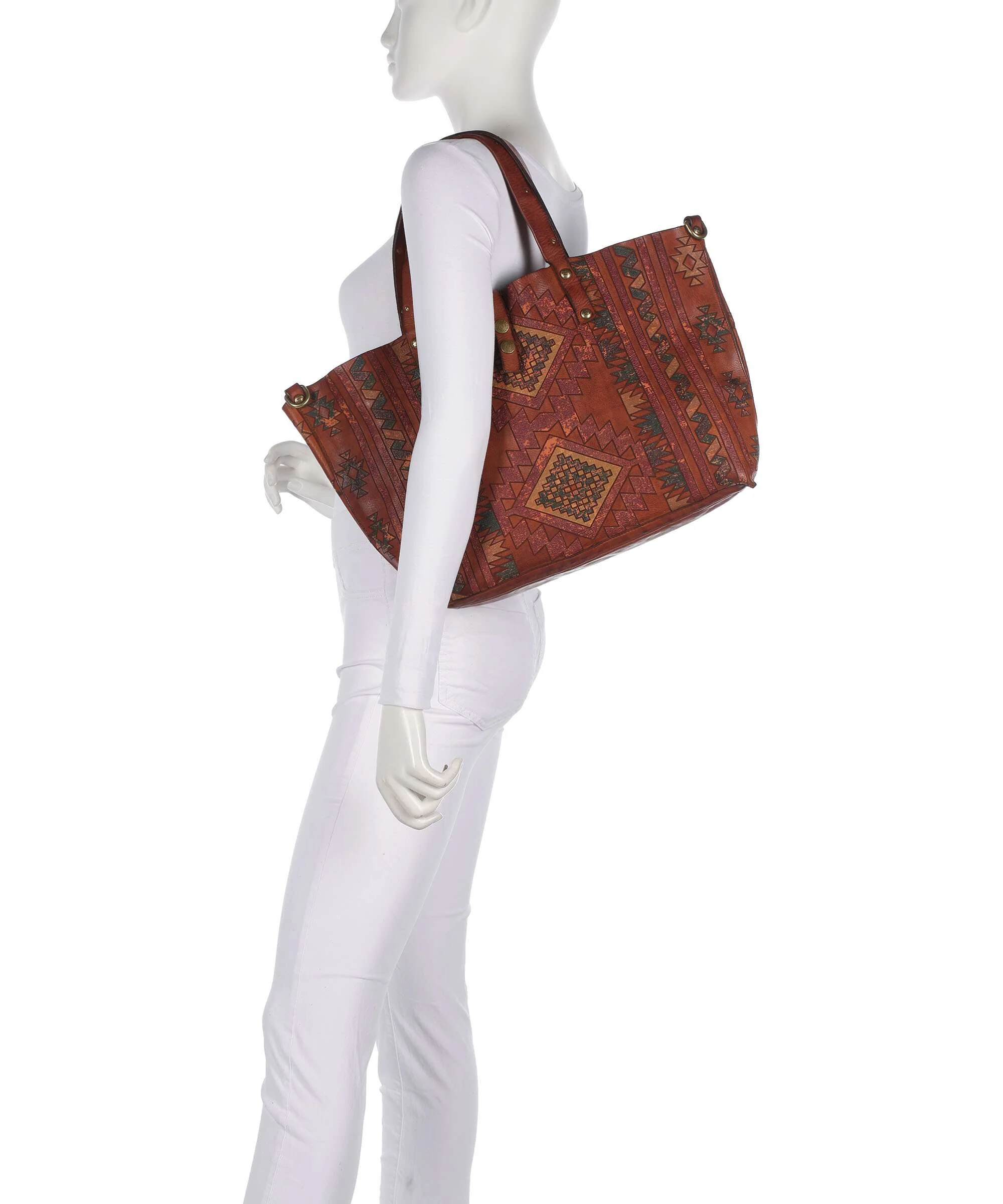 Campomaggi Torba na zakupy cognac - Image 3