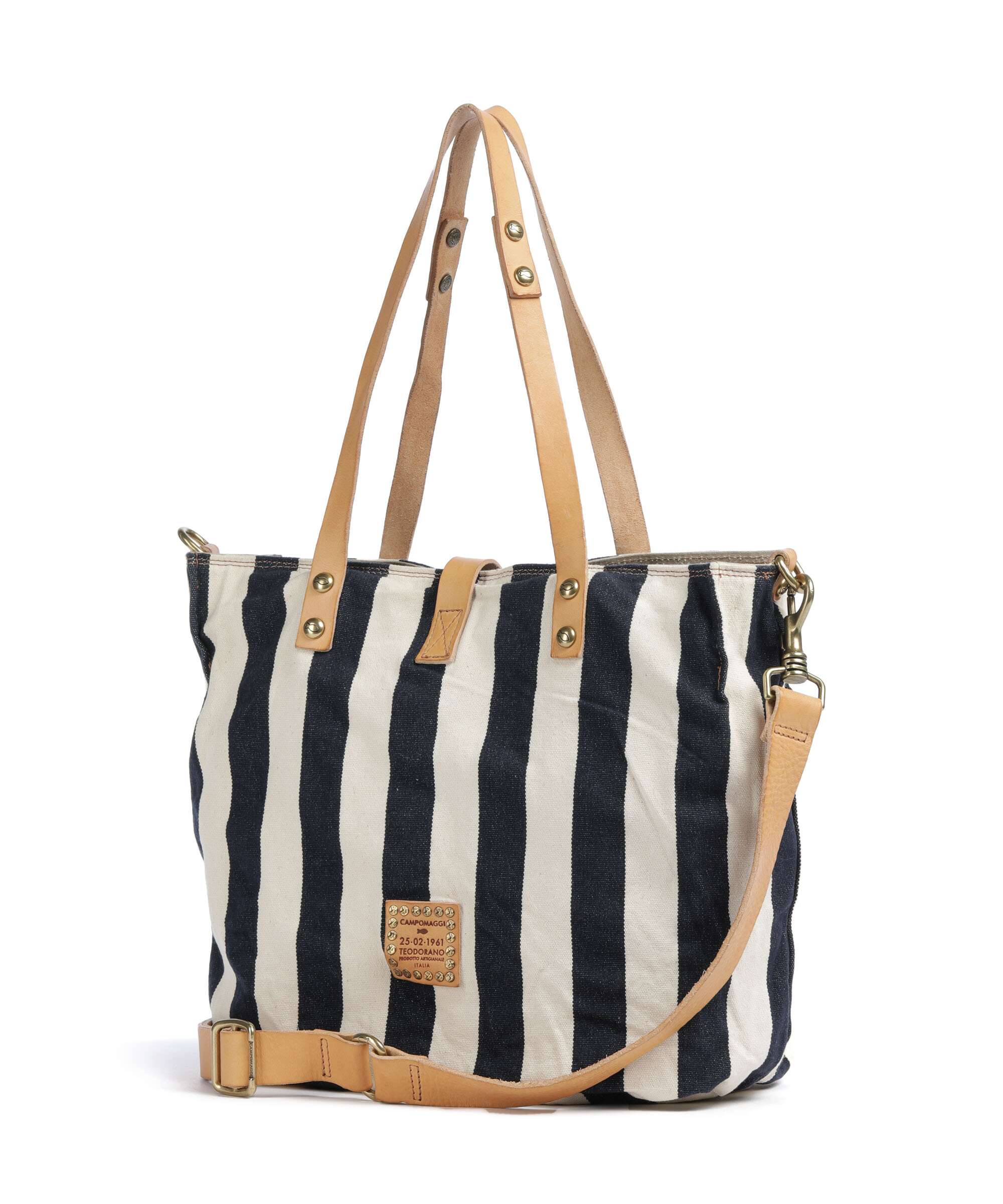 Campomaggi Torba na zakupy blue/beige - Image 2