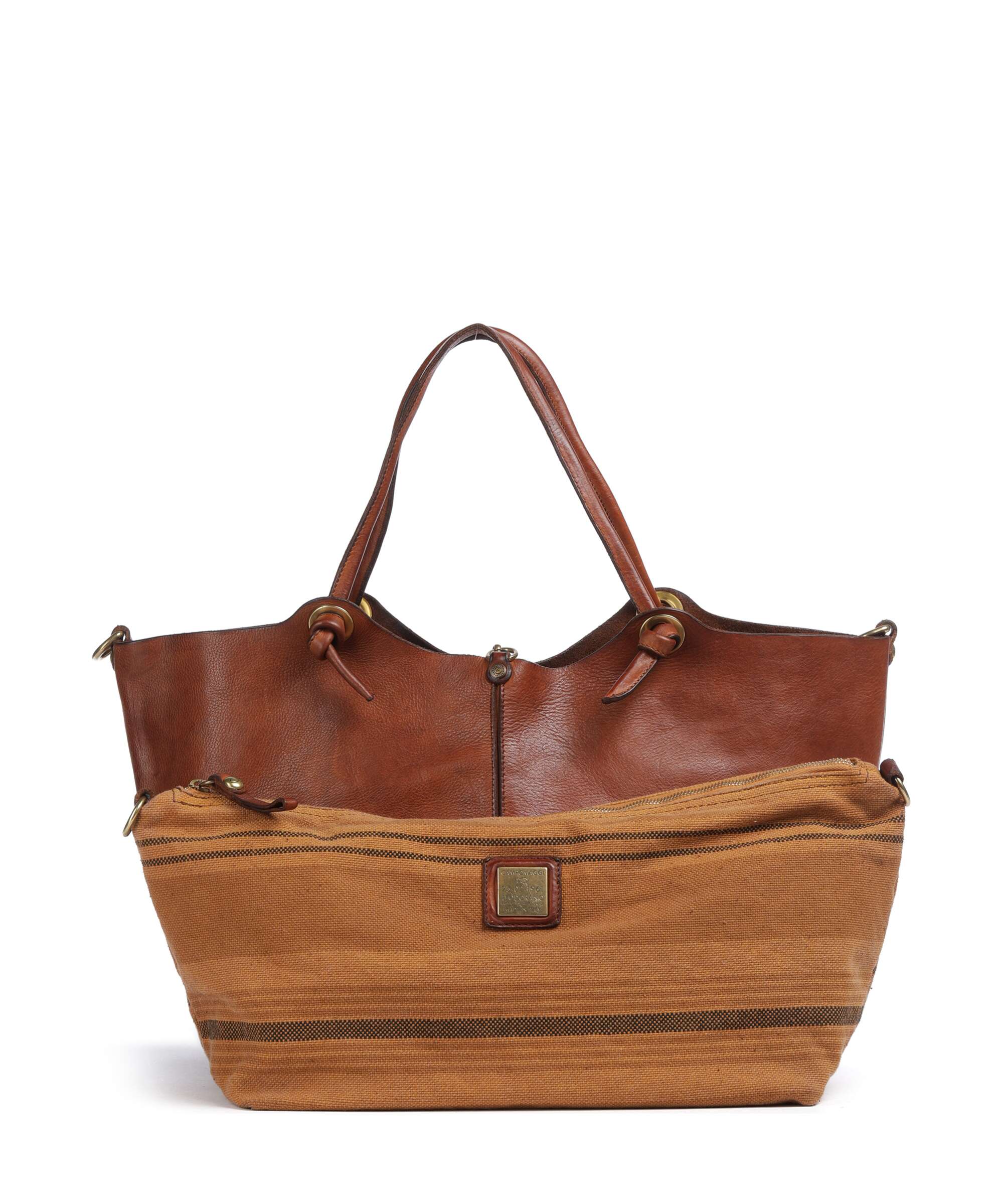 Campomaggi Torba na zakupy cognac - Image 2