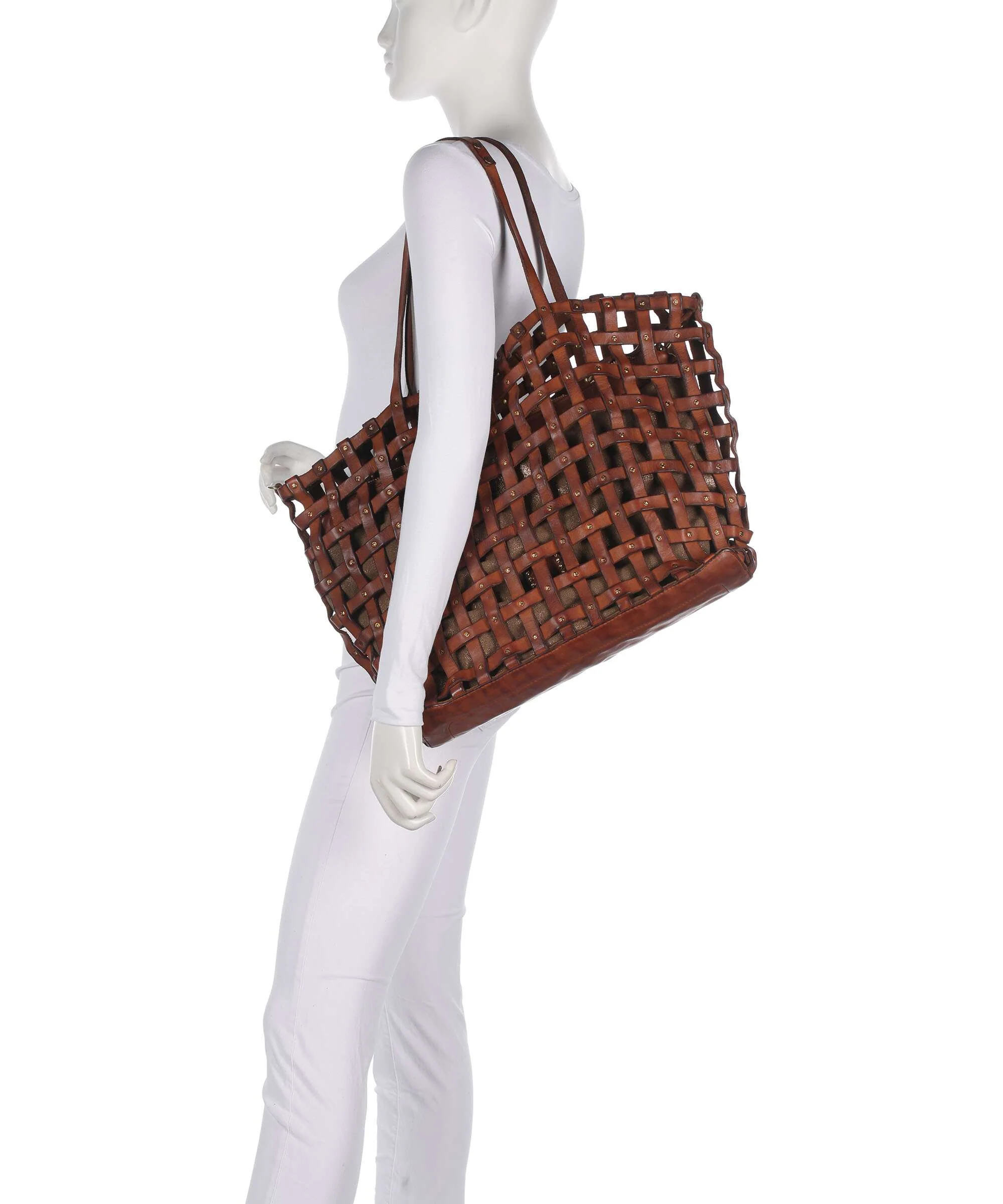 Campomaggi Torba na zakupy cognac/bronze - Image 3