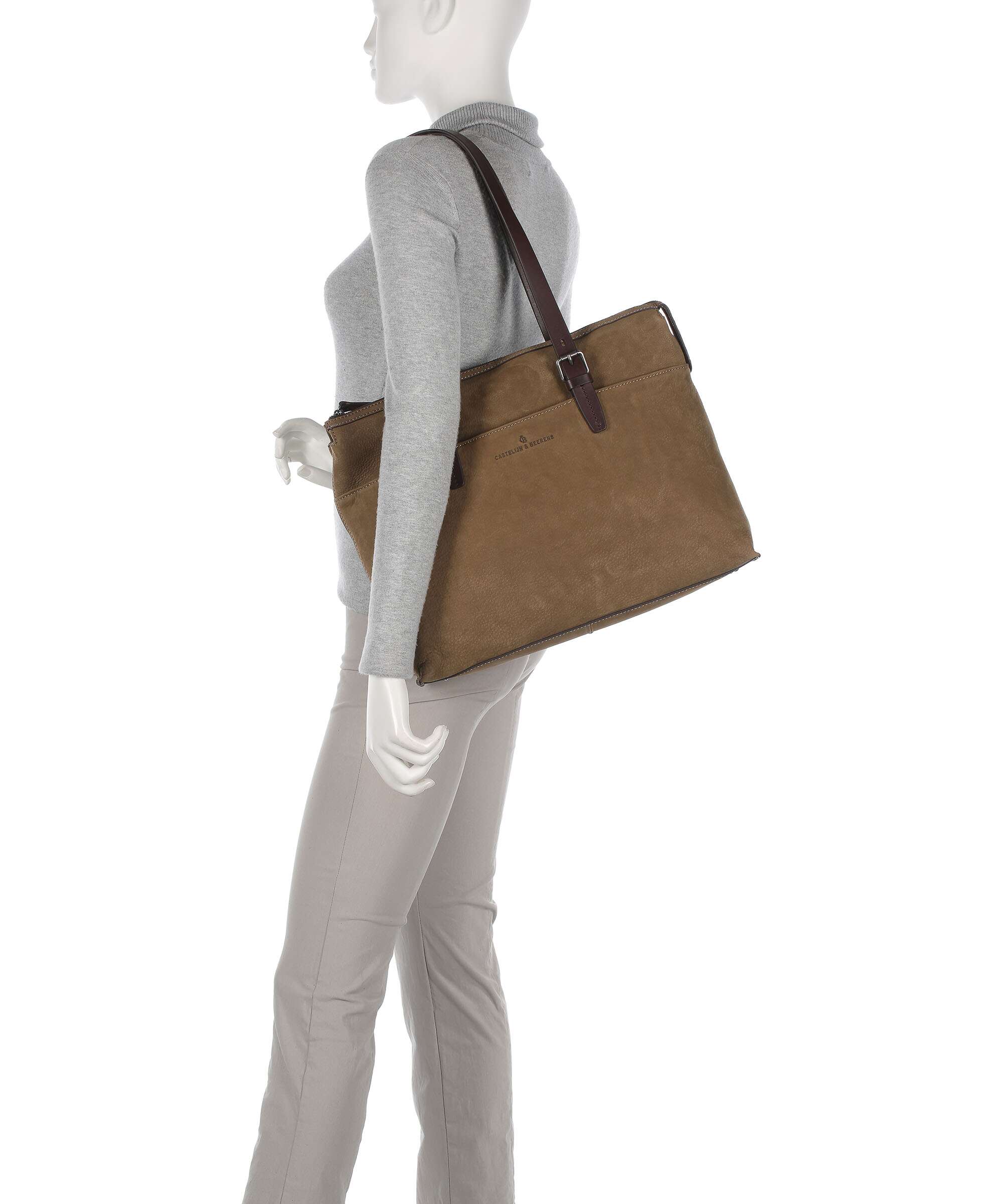 Castelijn & Beerens Torba na zakupy taupe - Image 3