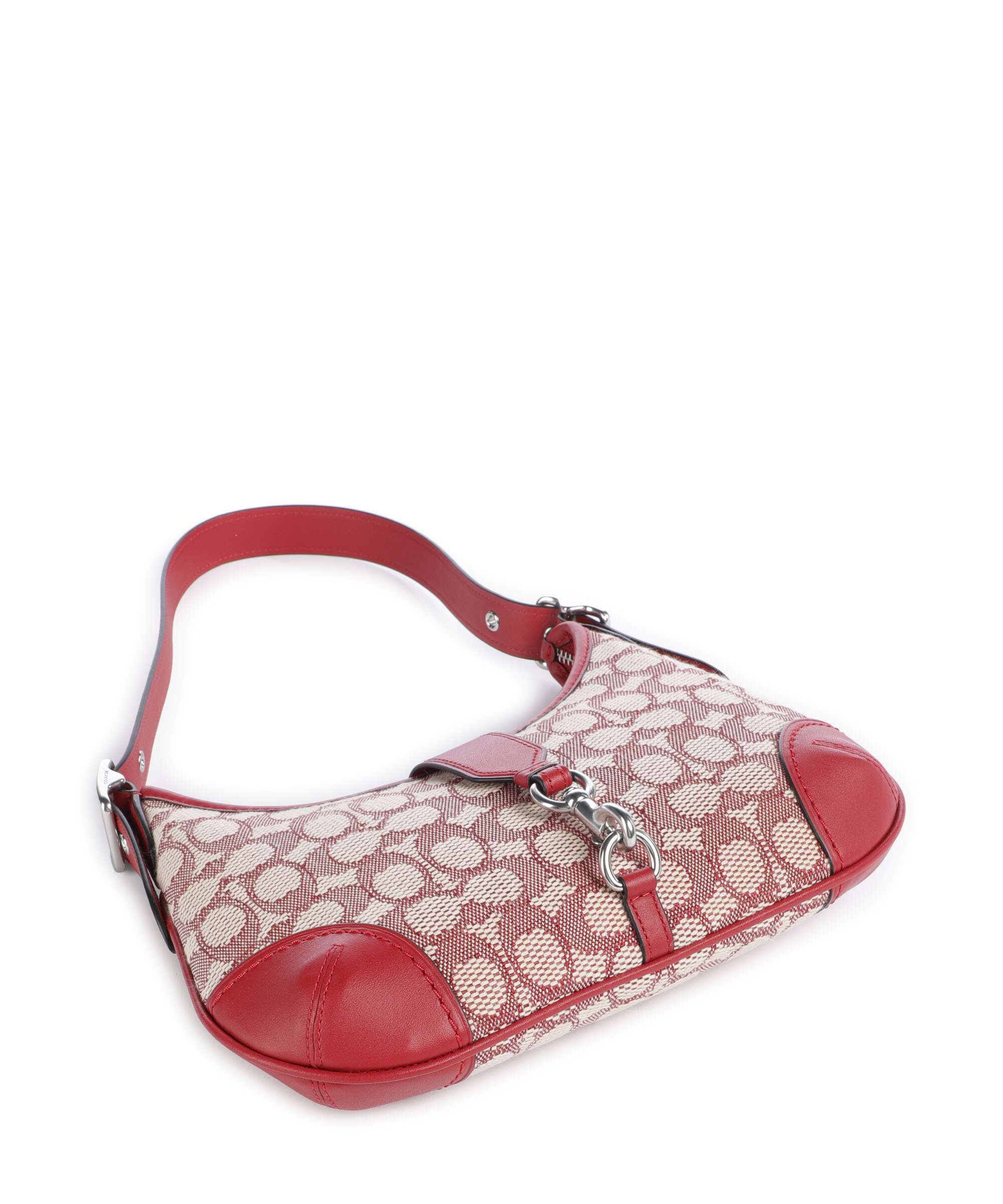 Coach Hamptons Signature Jacquard Torba na ramię ruby/ivory - Image 5