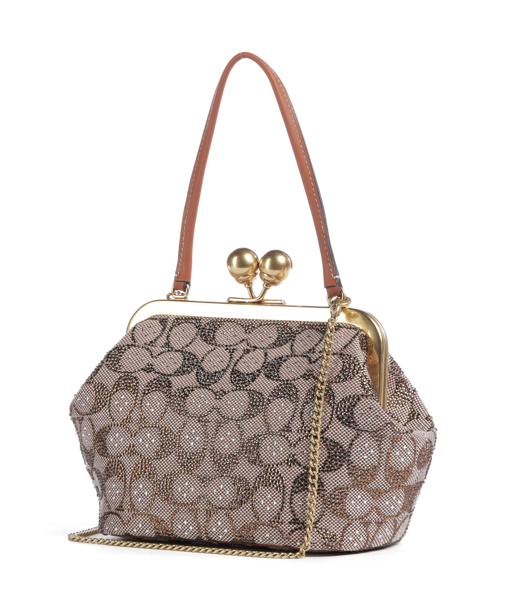 Coach Kisslock Frame Crystal Signature Jacquard Torebka burnished amber - Image 2