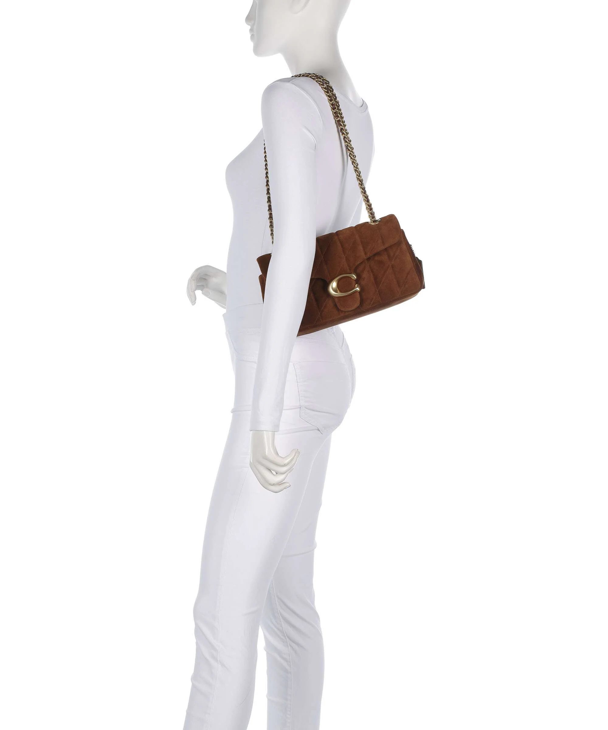 Coach Tabby Quilted Suede 26 Torba na ramię warm brown - Image 3