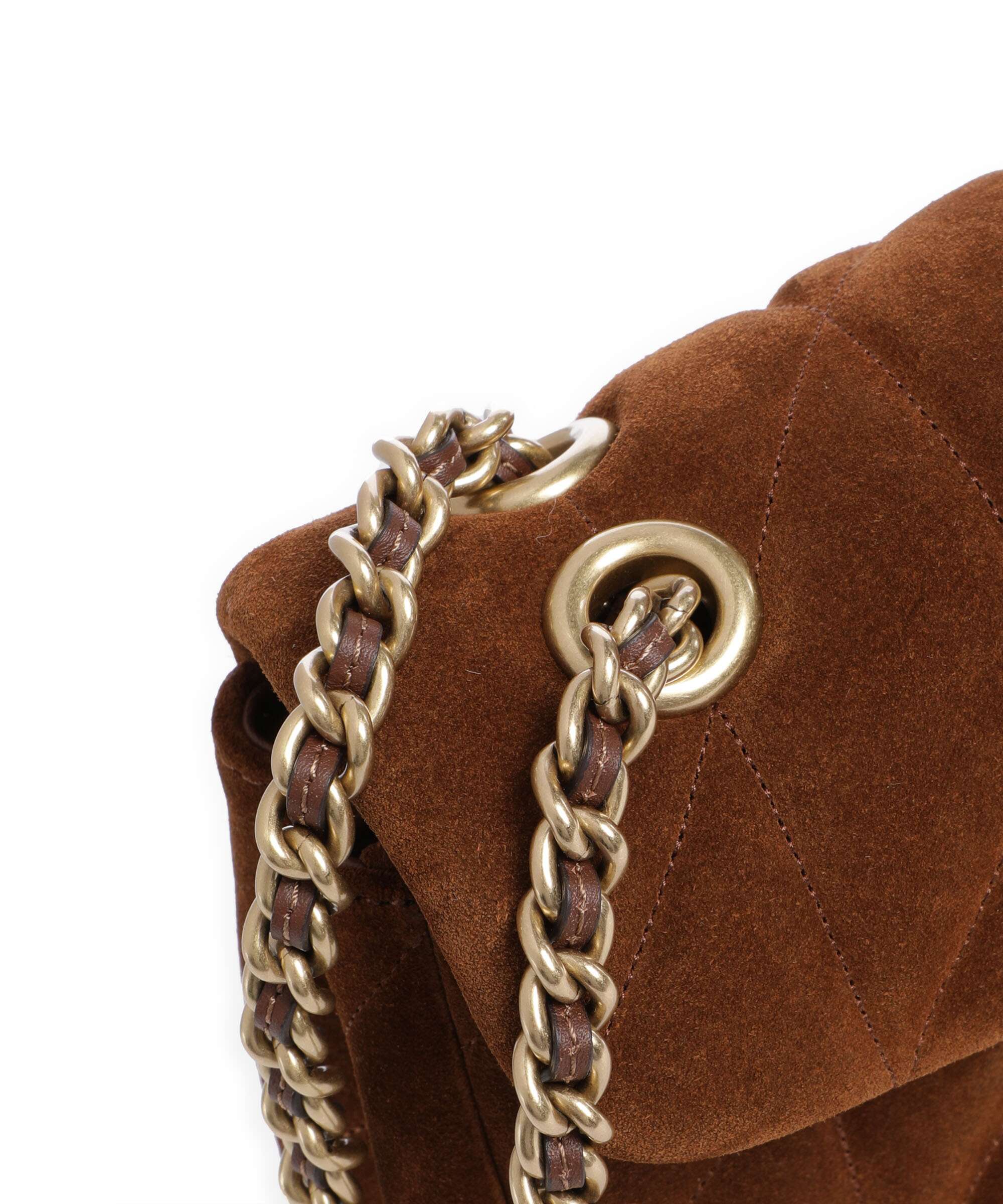 Coach Tabby Quilted Suede 26 Torba na ramię warm brown - Image 5