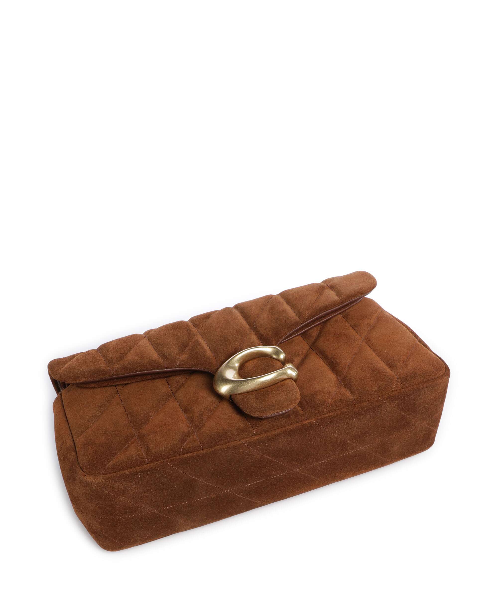 Coach Tabby Quilted Suede 26 Torba na ramię warm brown - Image 6