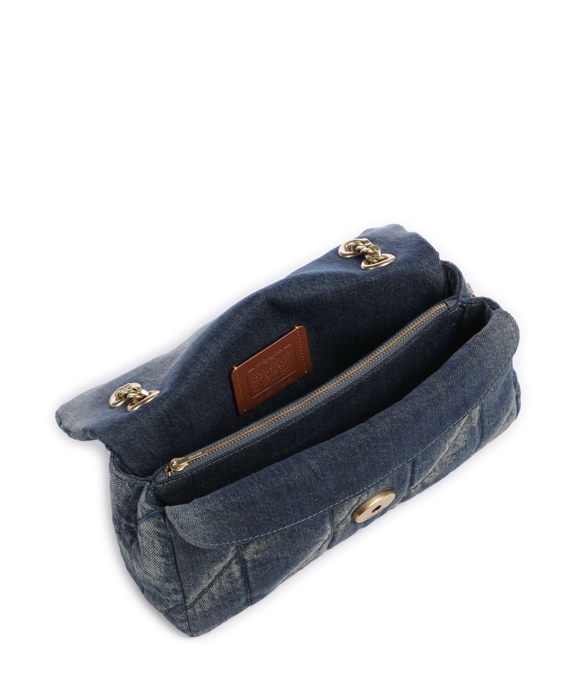Coach Tabby Soft Quilted Loved Denim 26 Torba na ramię dark indigo - Image 7