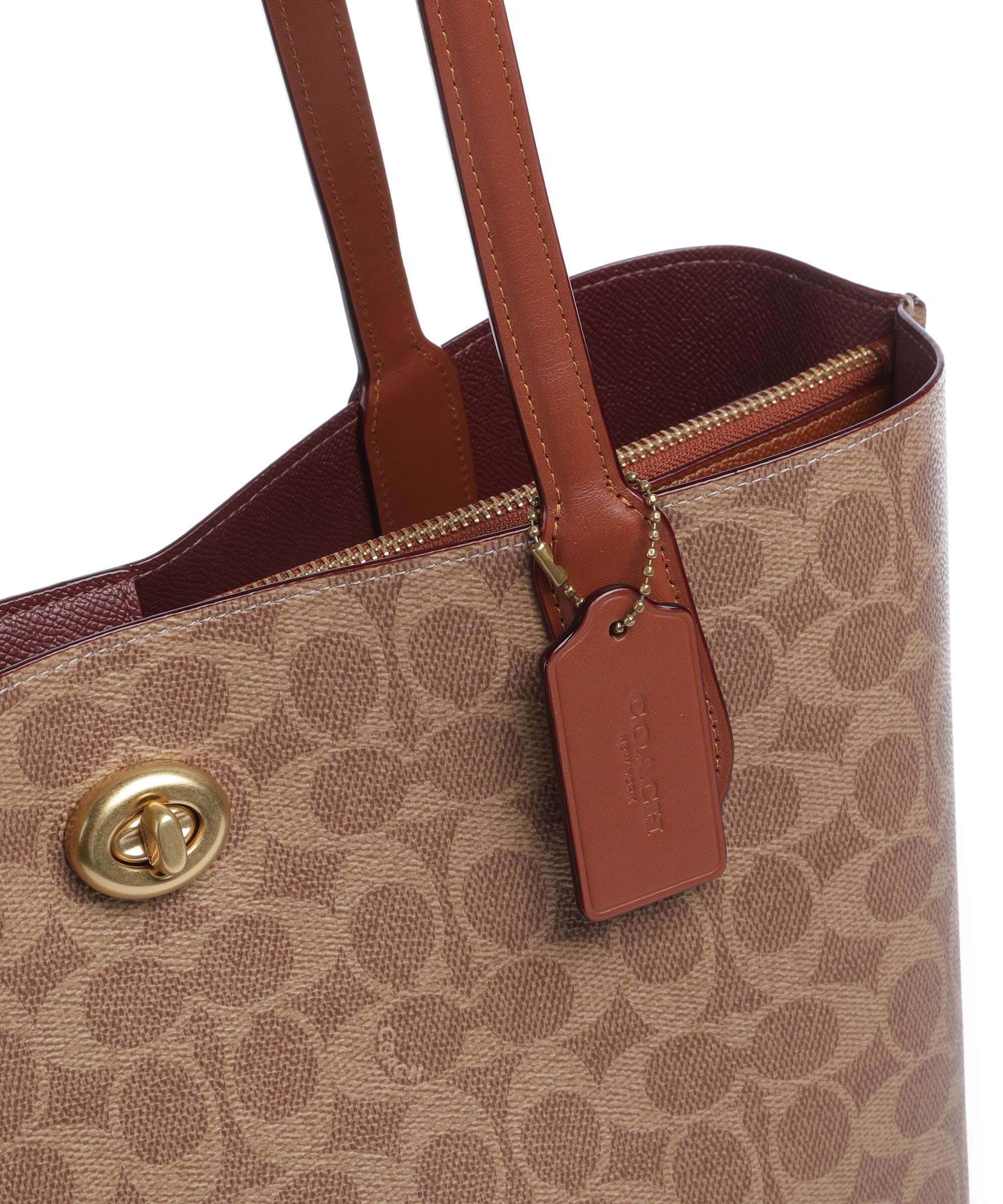 Coach Willow Signature Torba na zakupy tan caramel - Image 4