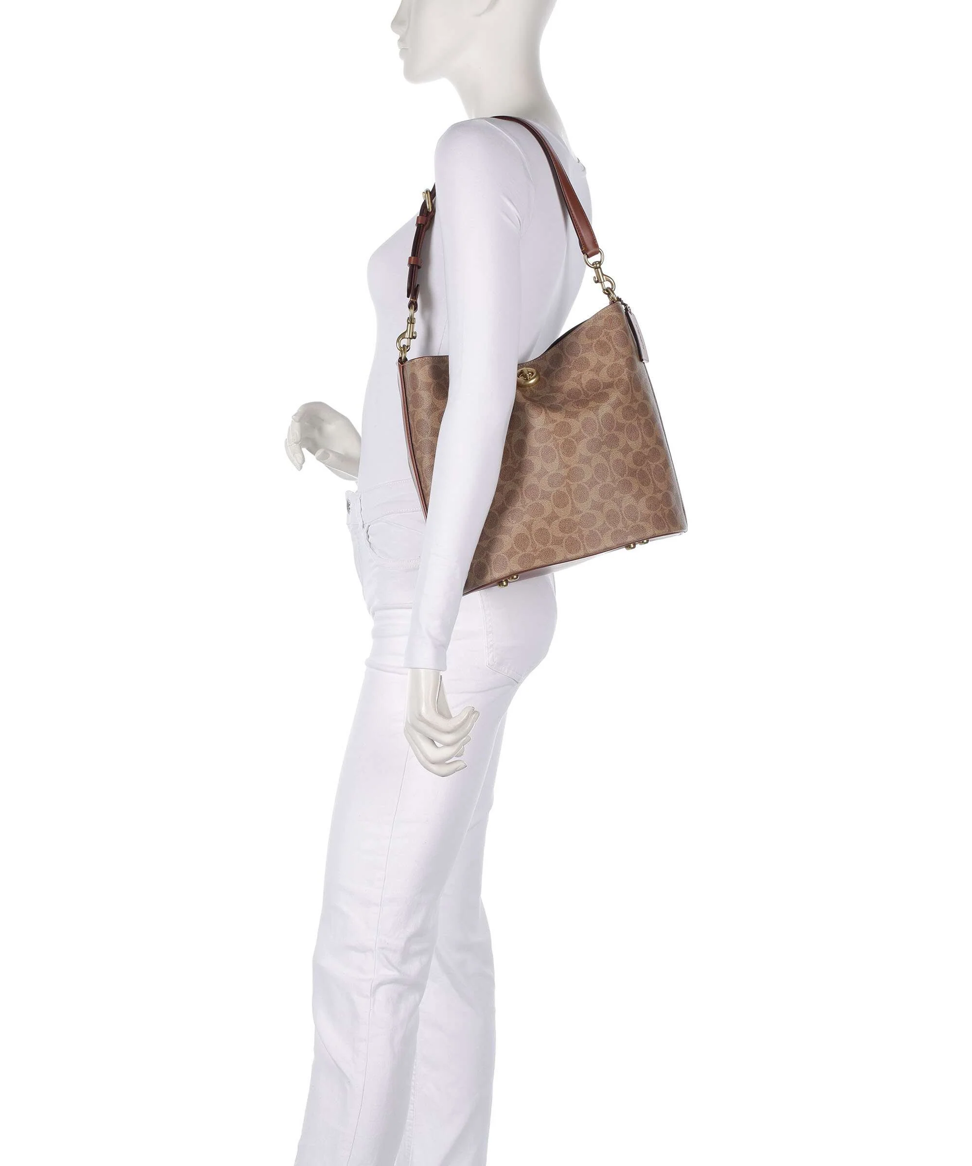 Coach Willow Signature Torebka worek tan caramel - Image 3