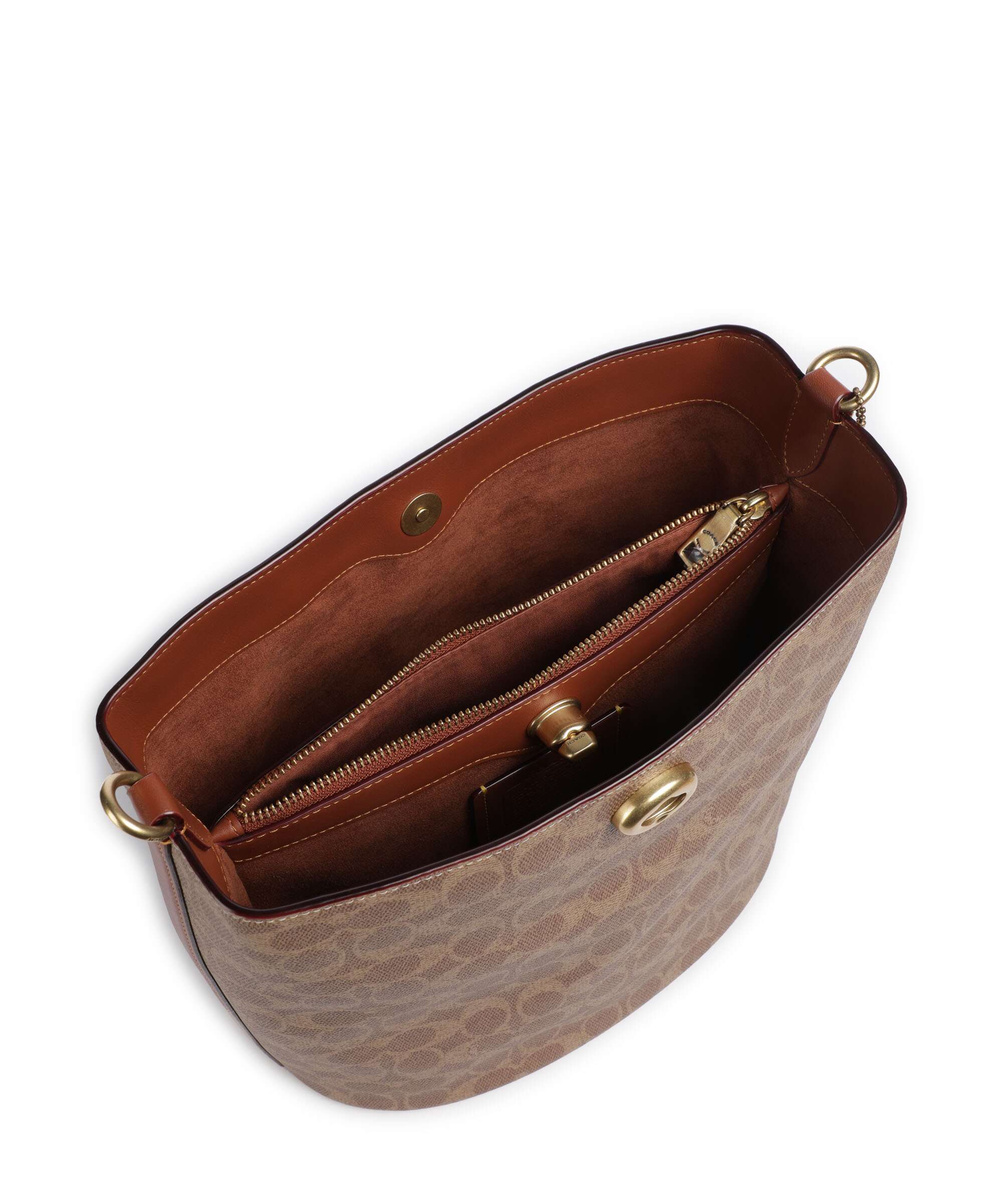 Coach Willow Signature Torebka worek tan caramel - Image 6