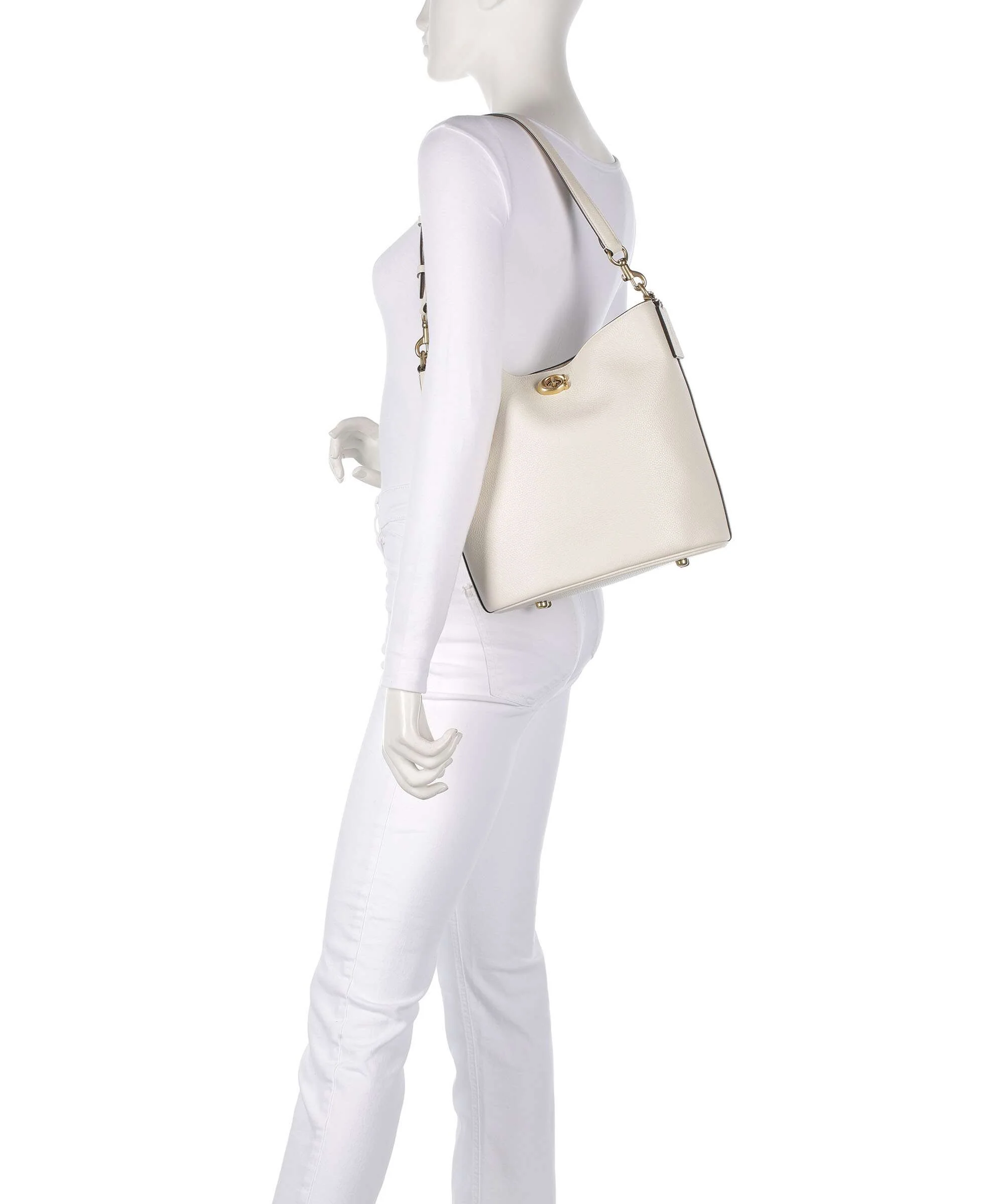 Coach Willow Soft Torebka worek chalk - Image 3