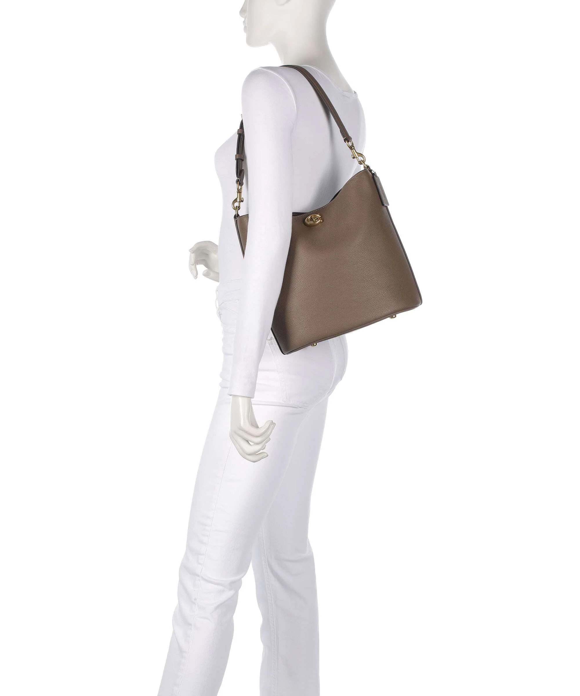 Coach Willow Soft Torebka worek dark stone - Image 3