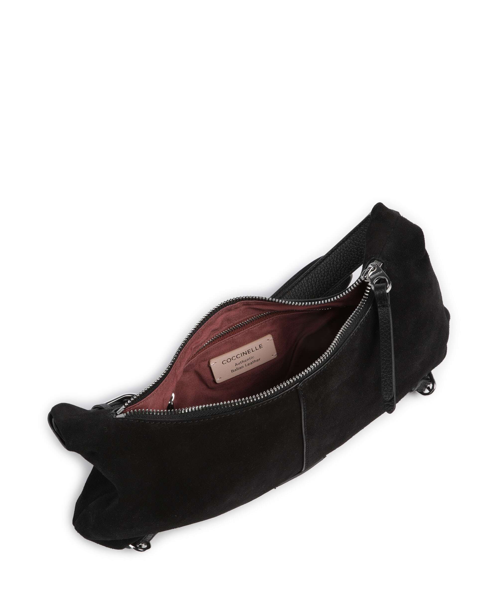 Coccinelle Abigail Suede Torba na ramię noir - Image 6