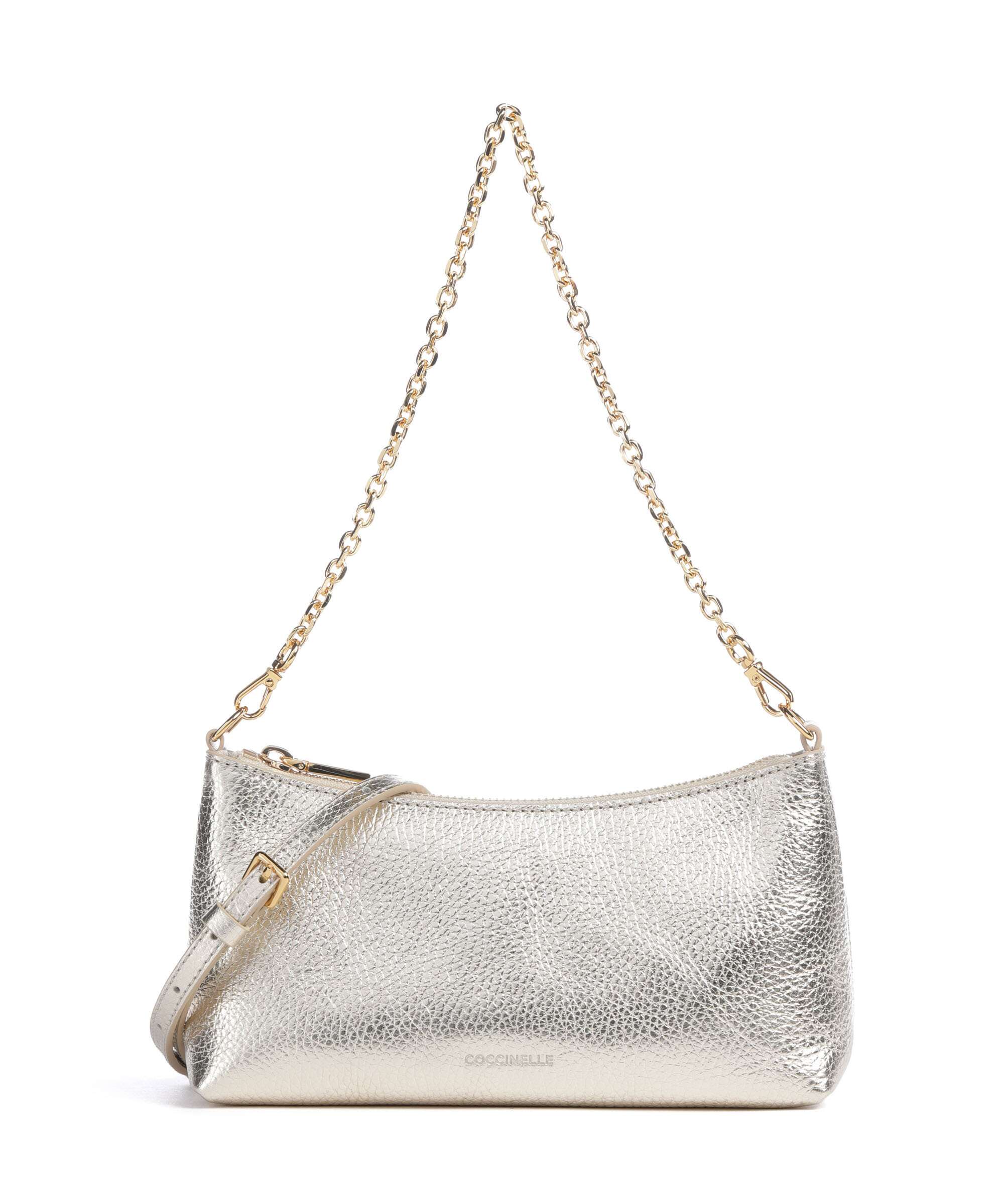 Coccinelle Aura Torba na ramię pale gold