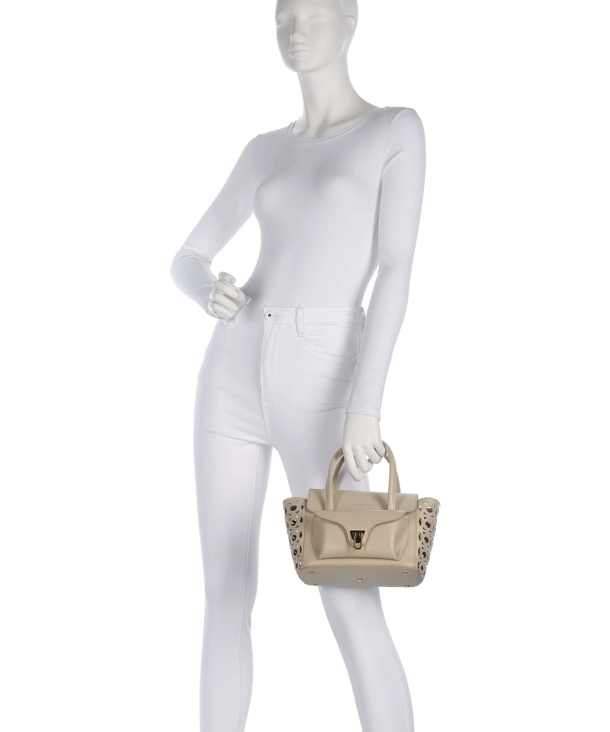 Coccinelle Beat Double Monogram Torebka sandshell - Image 3