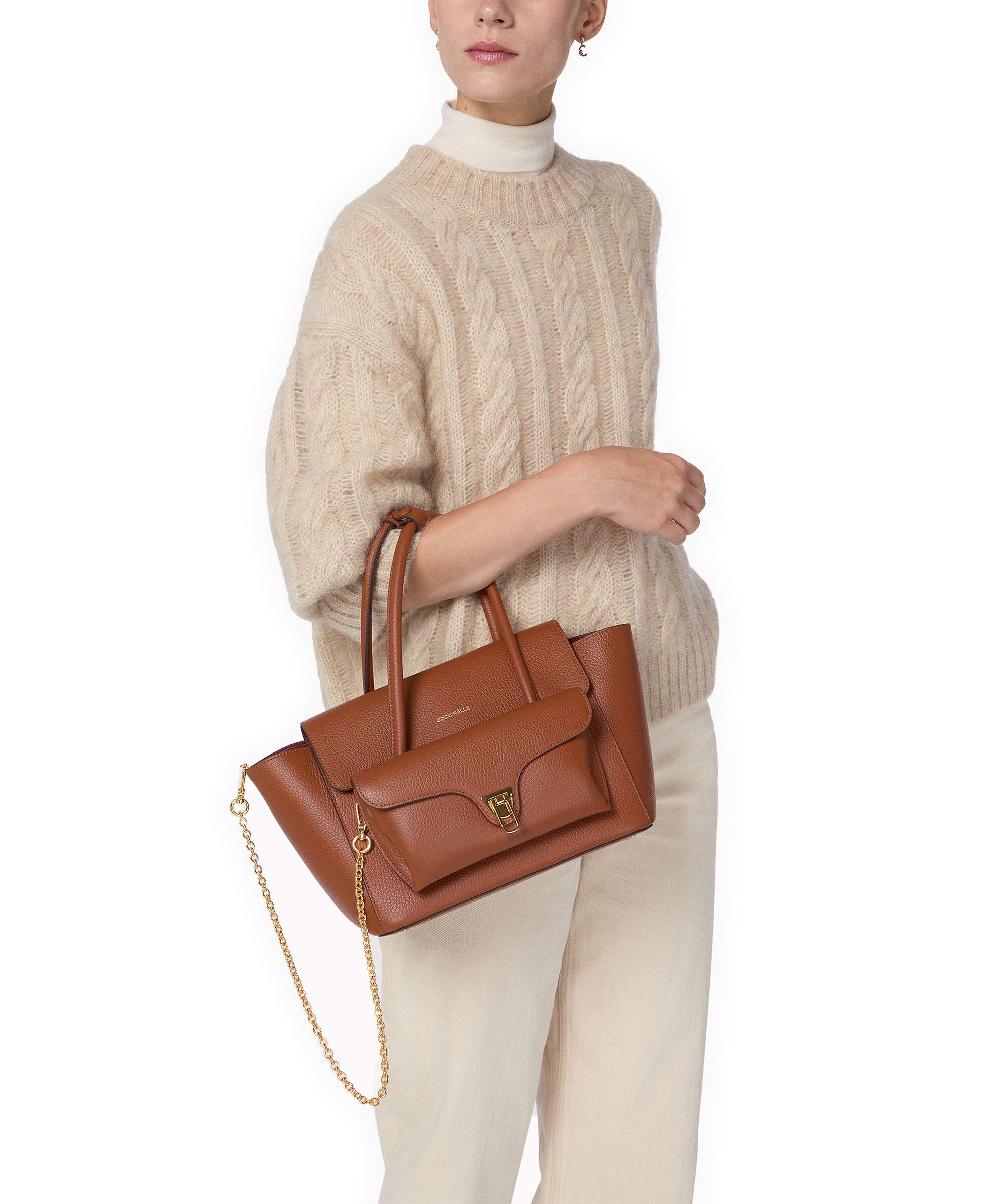 Coccinelle Beat Double Torebka cognac - Image 3