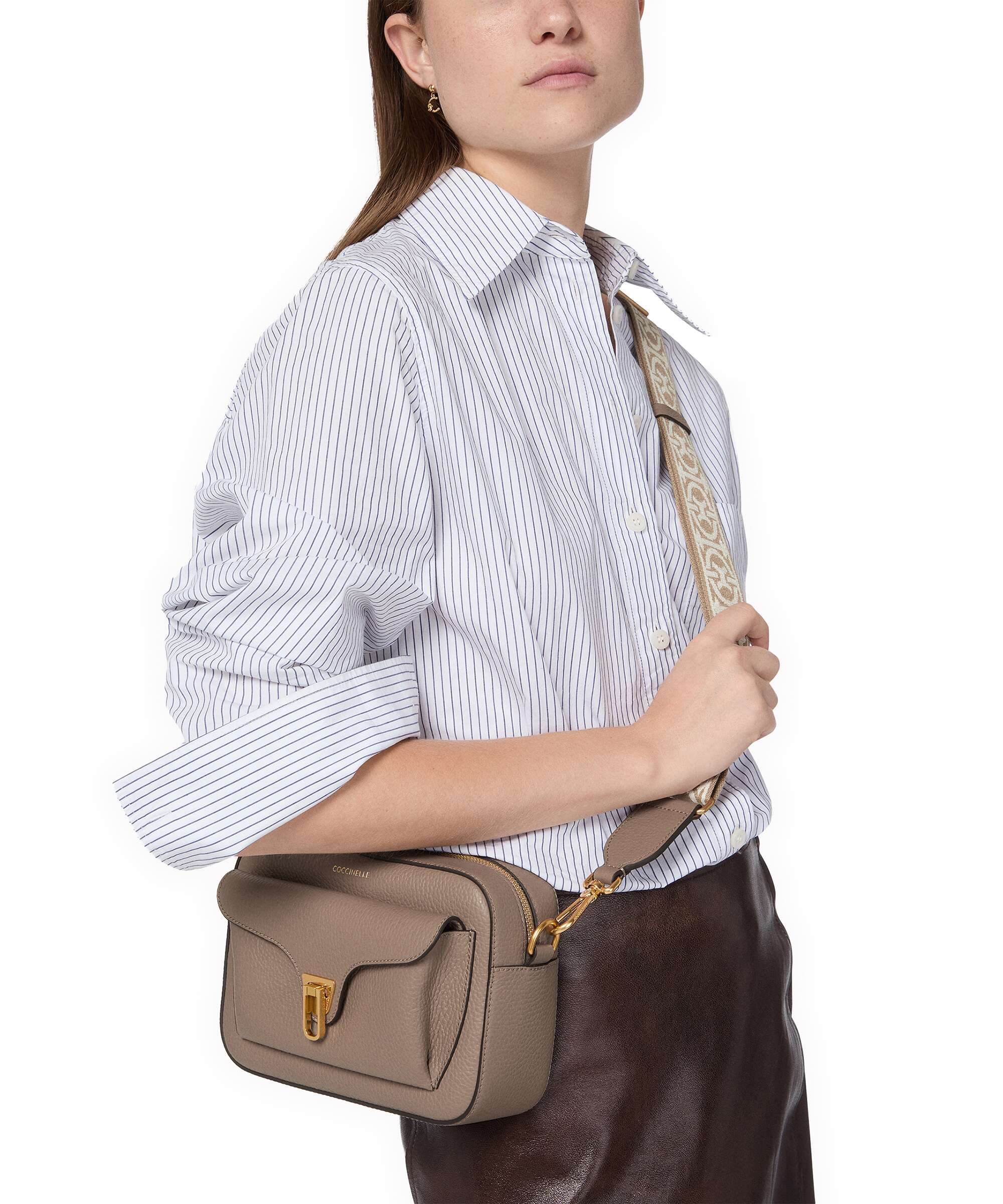 Coccinelle Beat Soft Ribbon Torba przez ramię warm taupe - Image 3