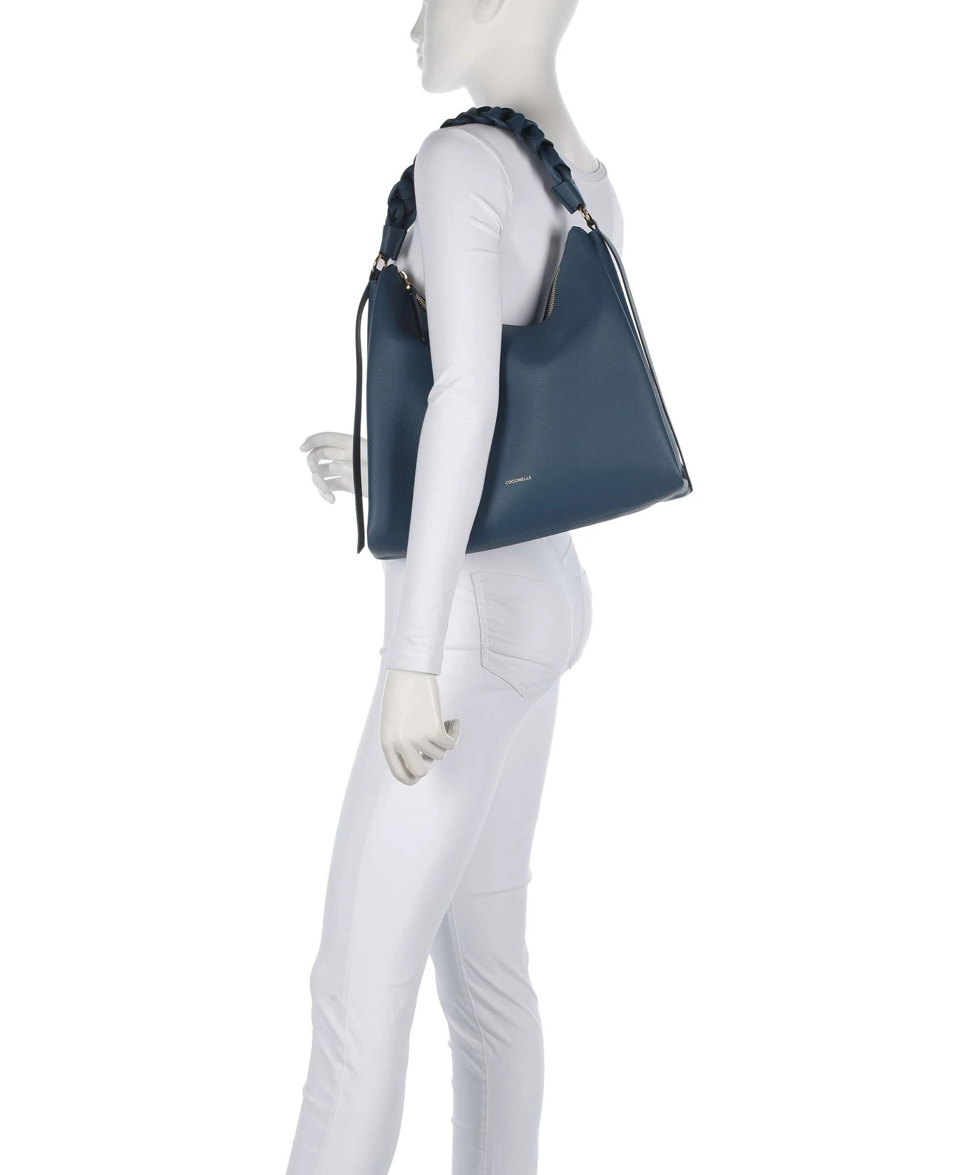 Coccinelle Boheme Grana Double Torebka worek deep blue/sandshell - Image 3