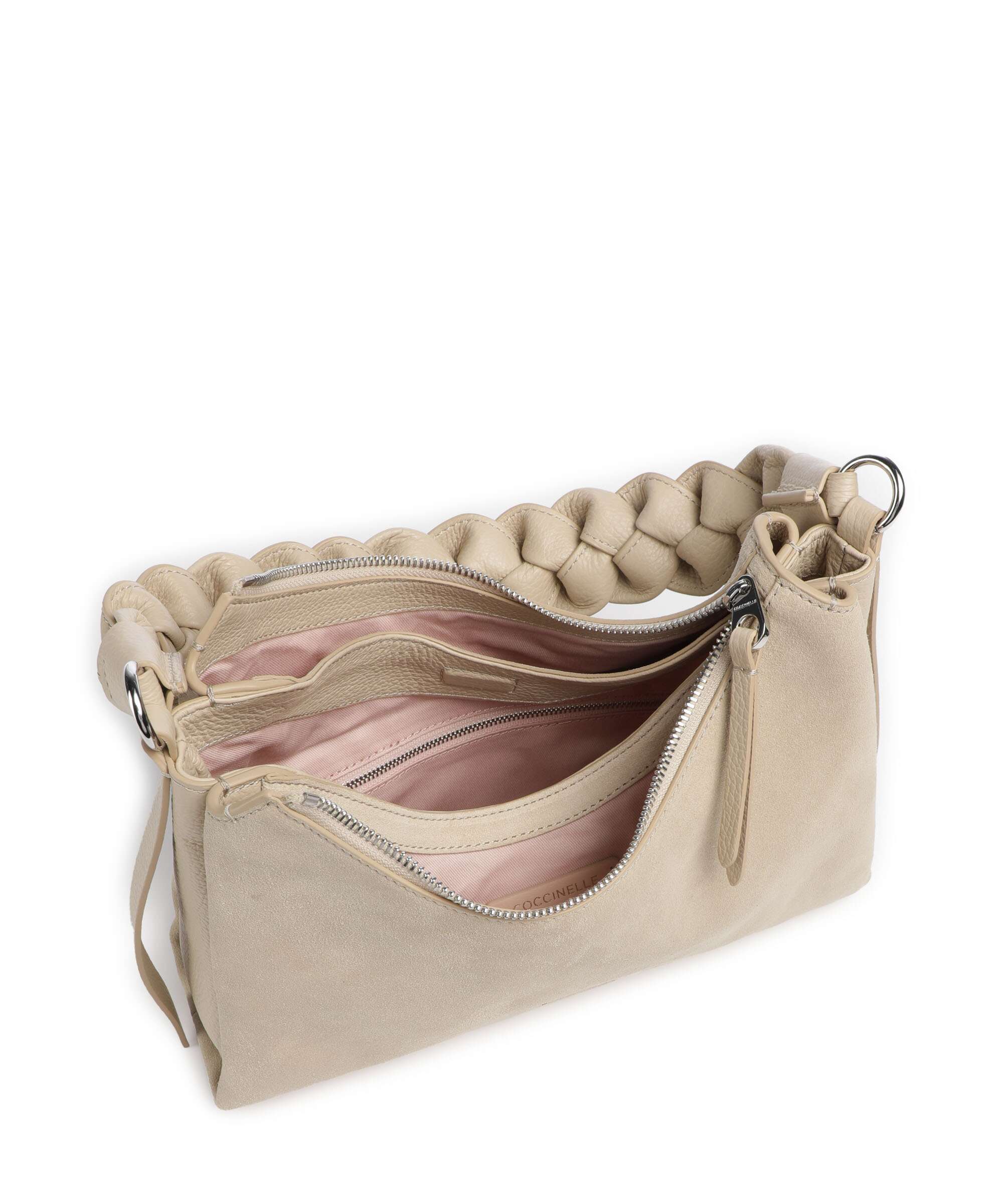 Coccinelle Boheme Suede Torba na ramię sandshell - Image 5
