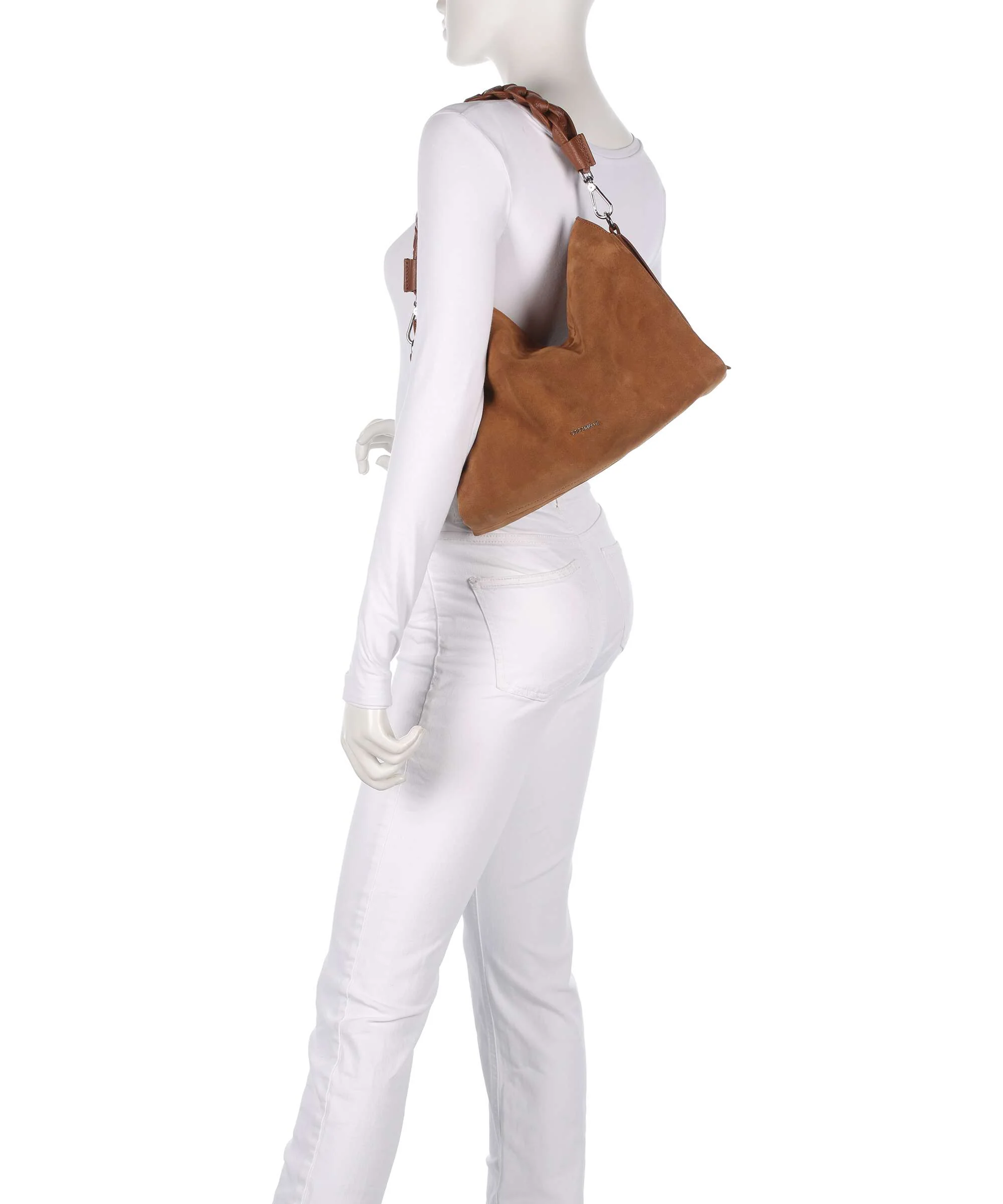 Coccinelle Boheme Suede Torebka worek cognac - Image 3