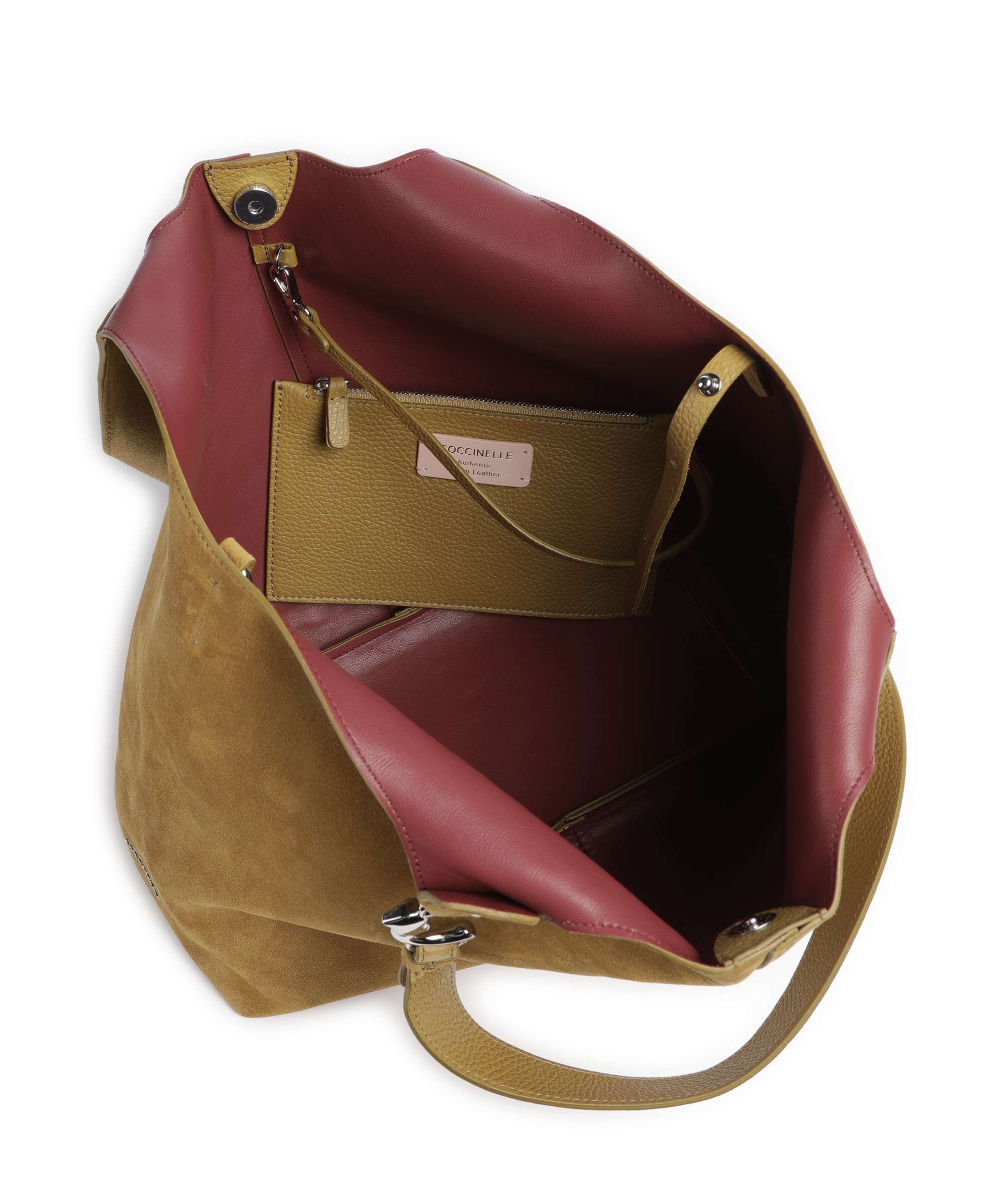 Coccinelle C-Easy Suede Torebka worek seagrass - Image 6