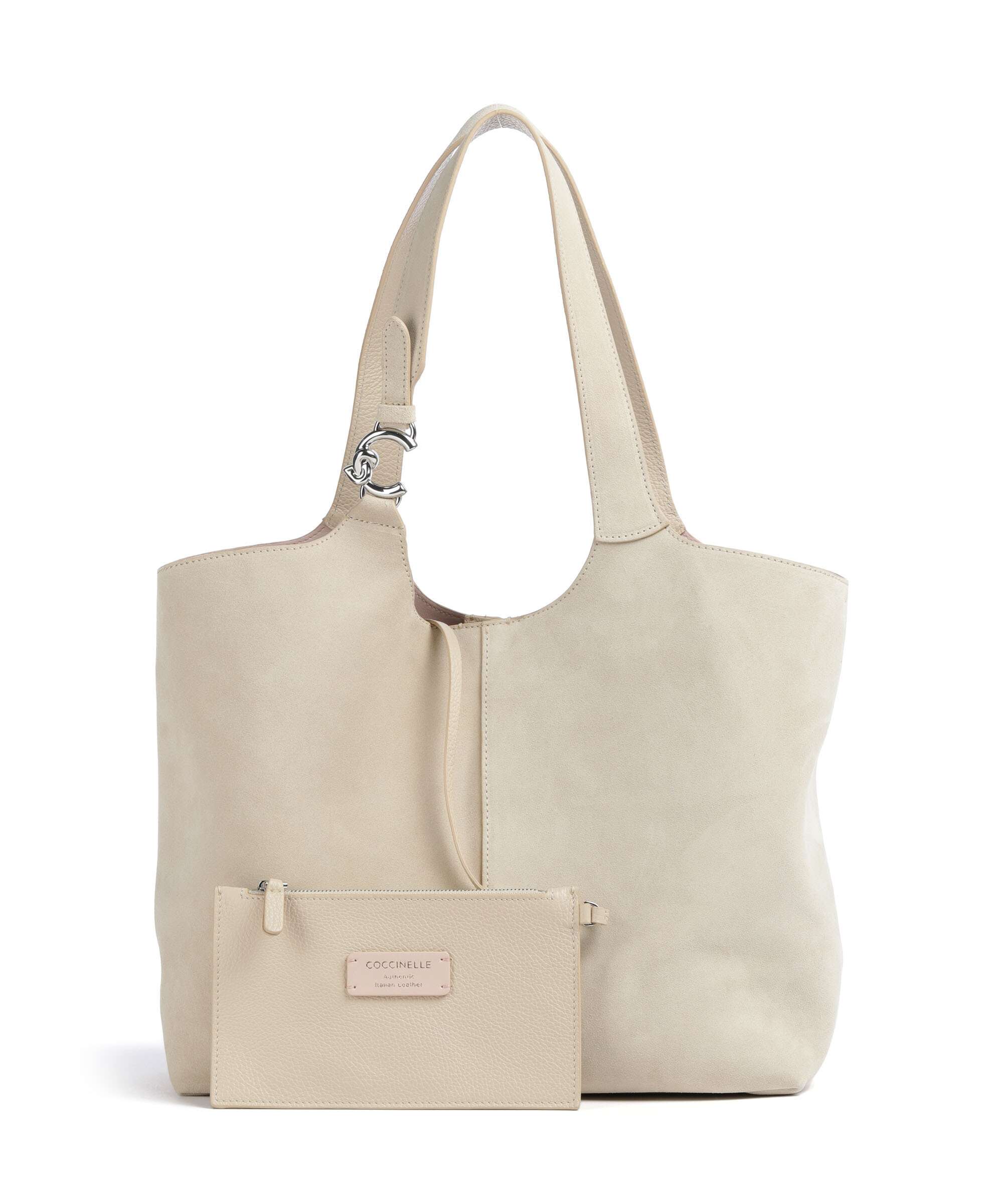 Coccinelle C-Easy Suede Torebka worek sandshell - Image 2