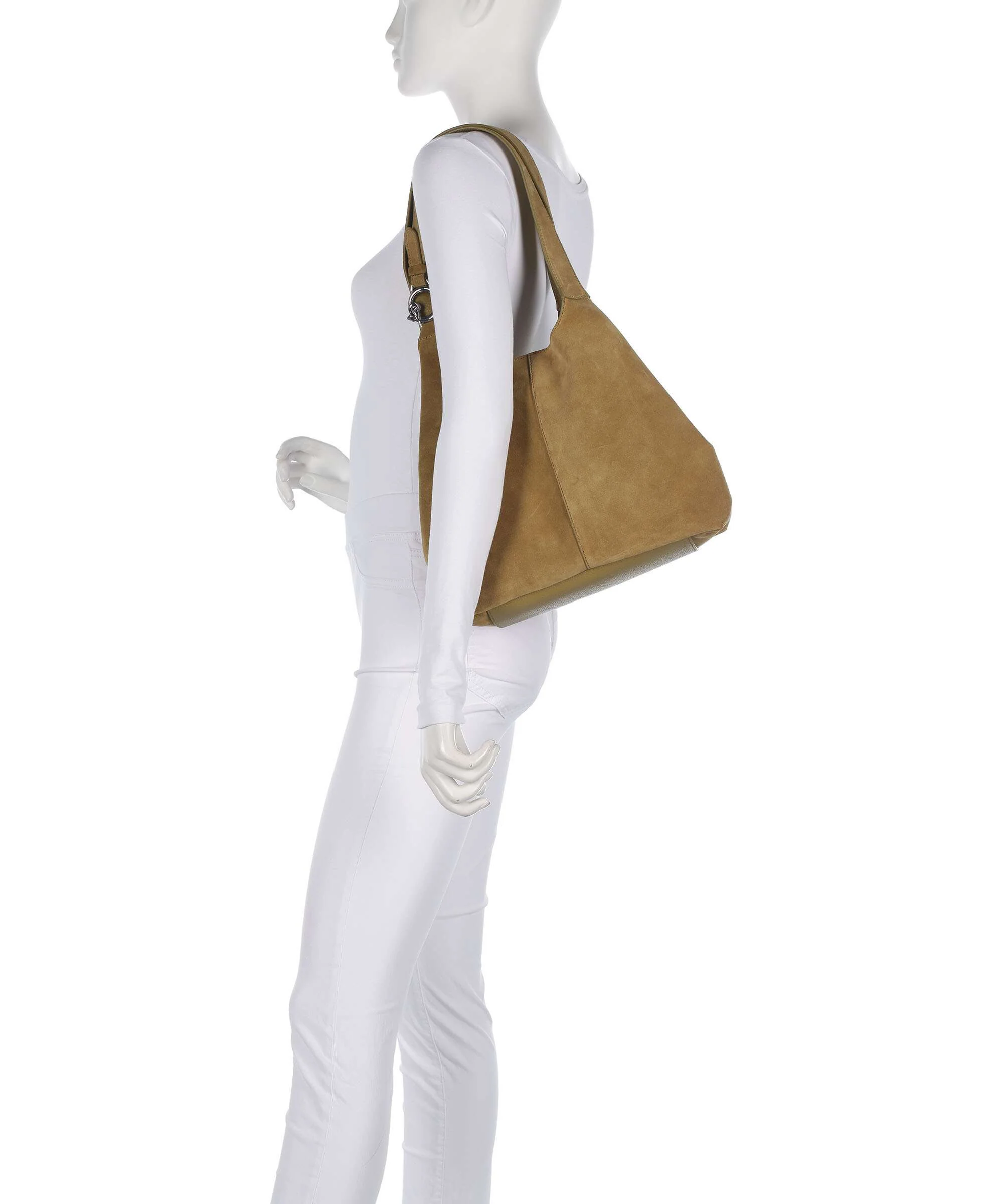Coccinelle C-Easy Suede Torebka worek seagrass - Image 3