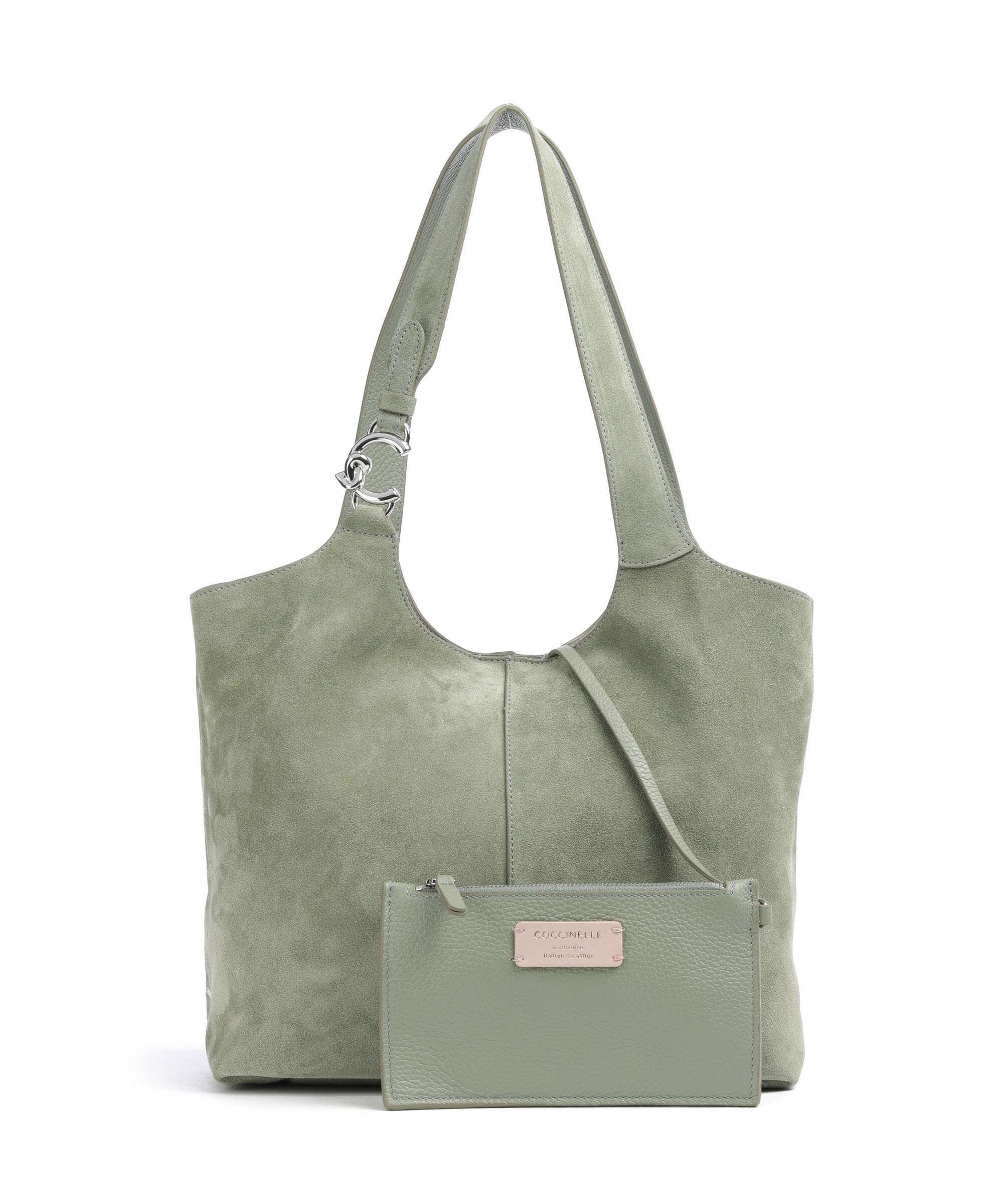 Coccinelle C-Easy Suede Torebka worek greenery - Image 2