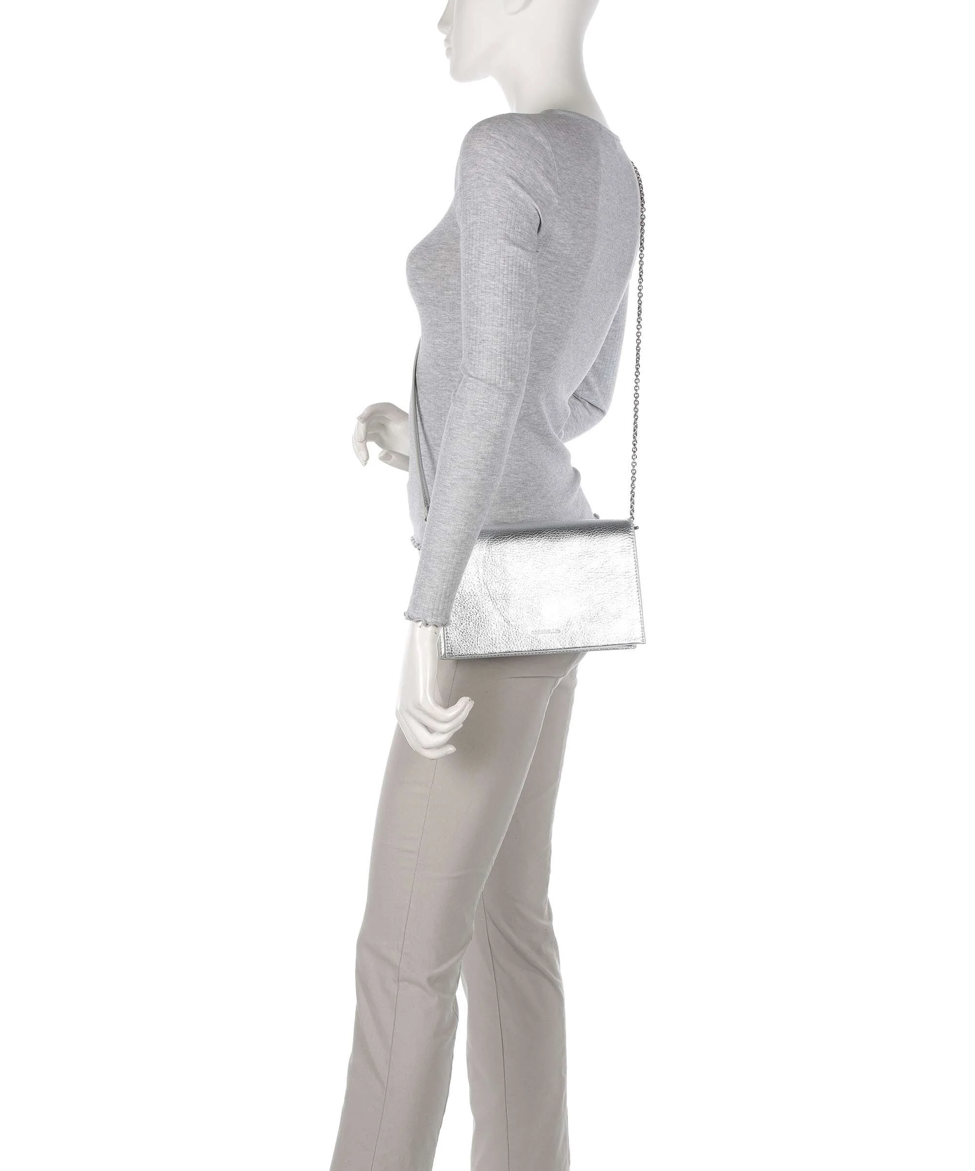 Coccinelle Dandy Torba przez ramię silver - Image 3