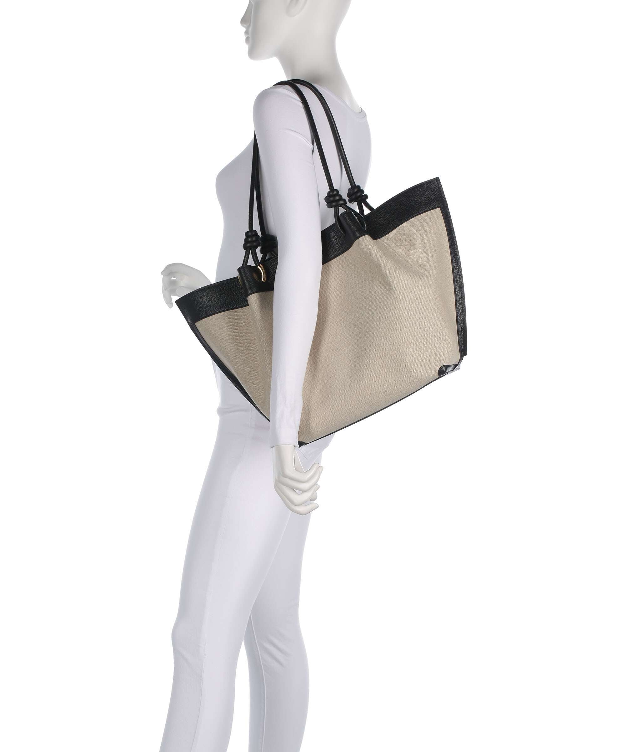 Coccinelle Finn Canvas Torba na zakupy natural/noir - Image 3