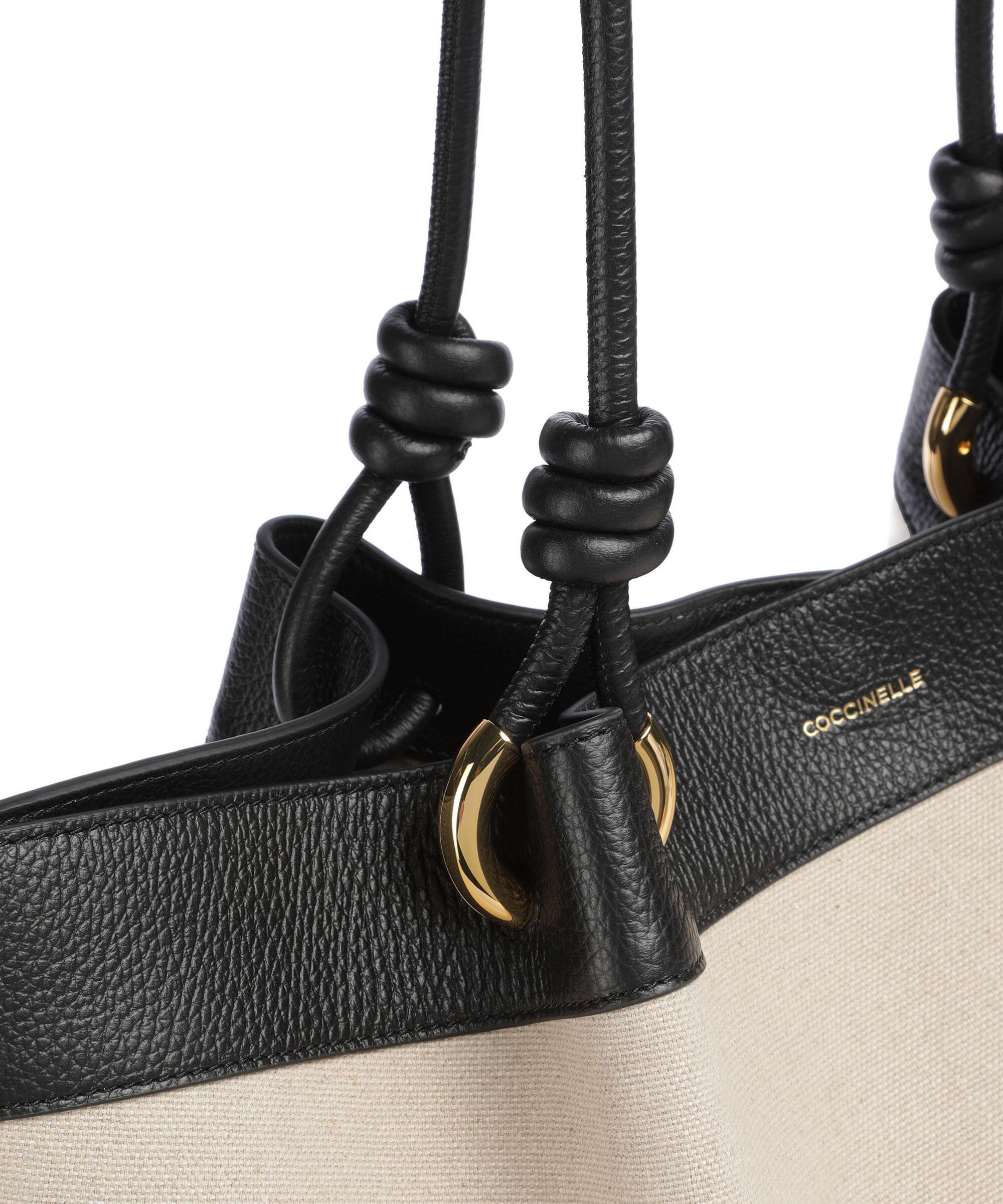 Coccinelle Finn Canvas Torba na zakupy natural/noir - Image 4