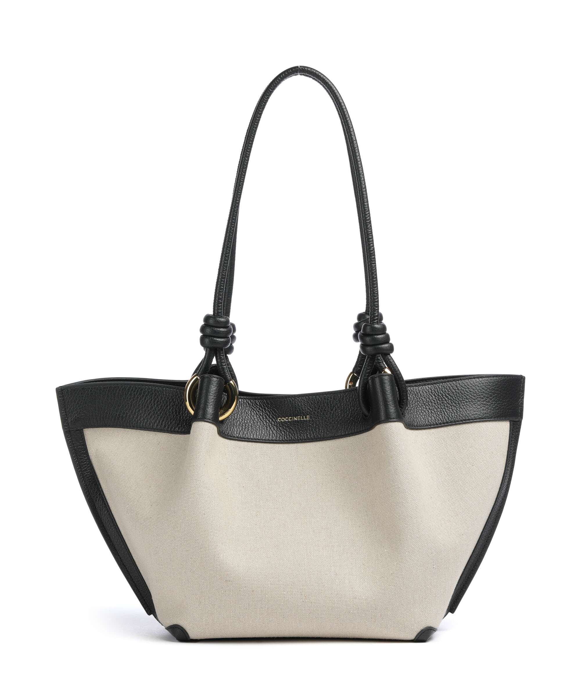 Coccinelle Finn Canvas Torebka worek natural/noir