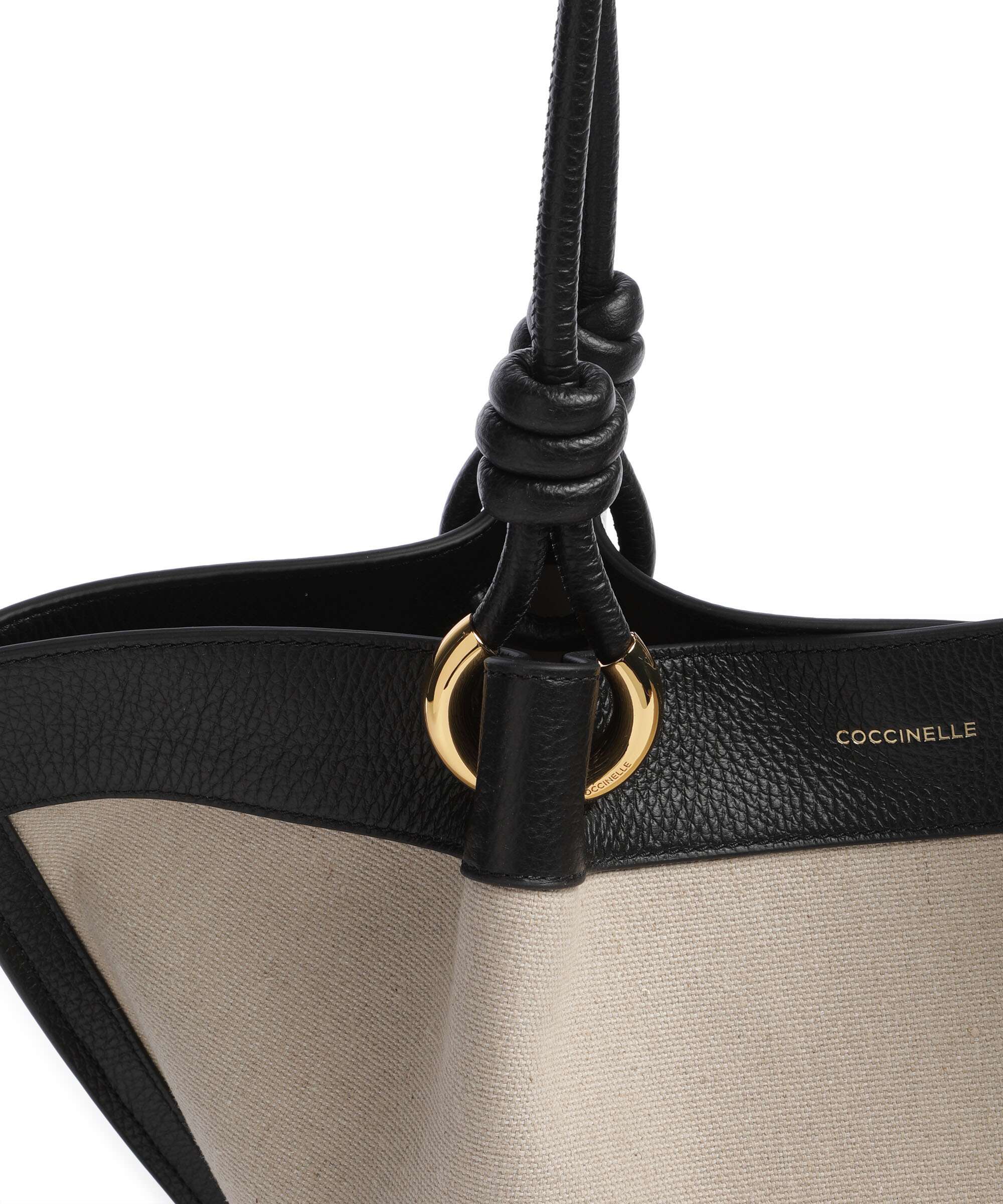 Coccinelle Finn Canvas Torebka worek natural/noir - Image 4