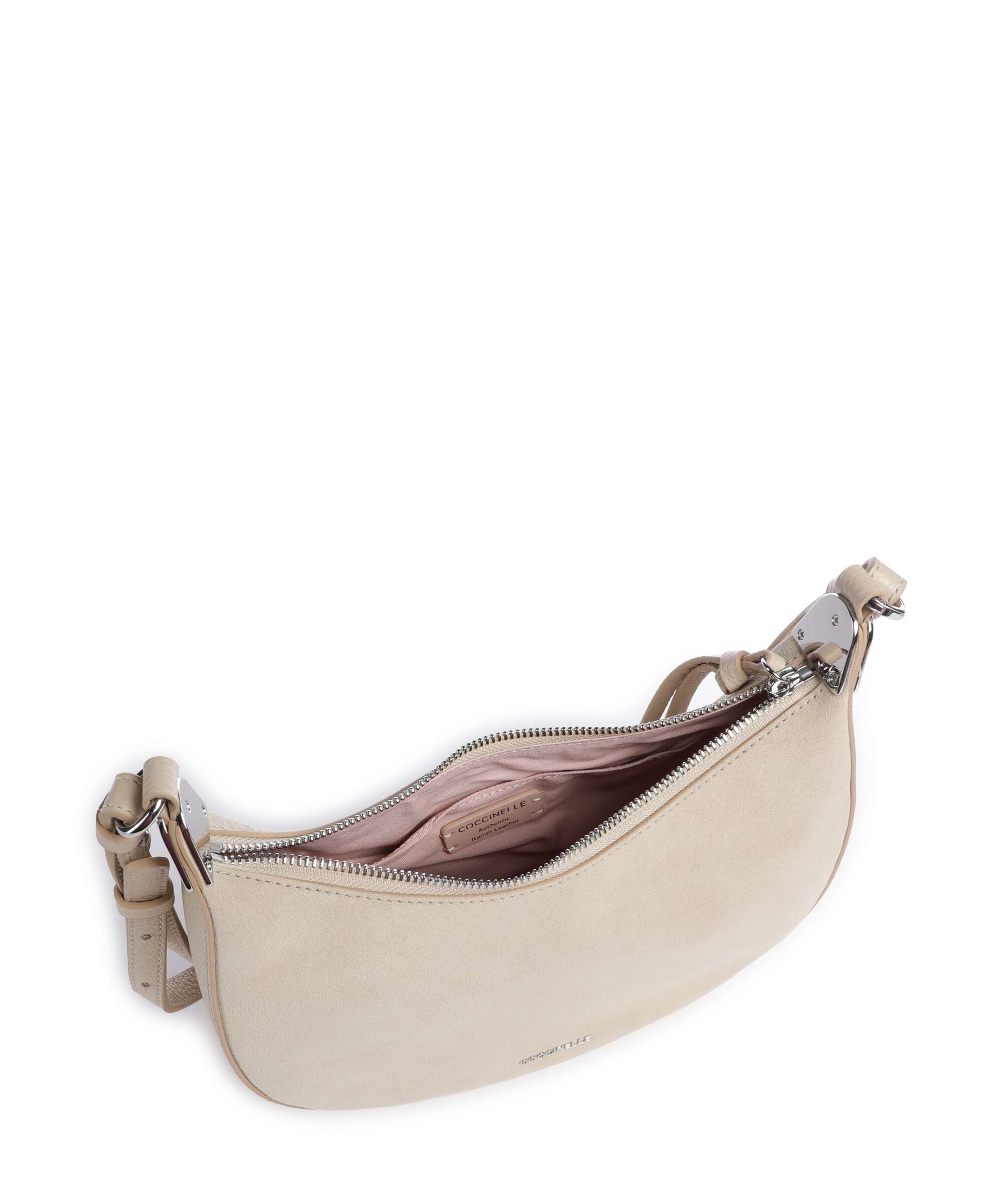 Coccinelle Fujiko Suede Torba przez ramię sandshell - Image 6