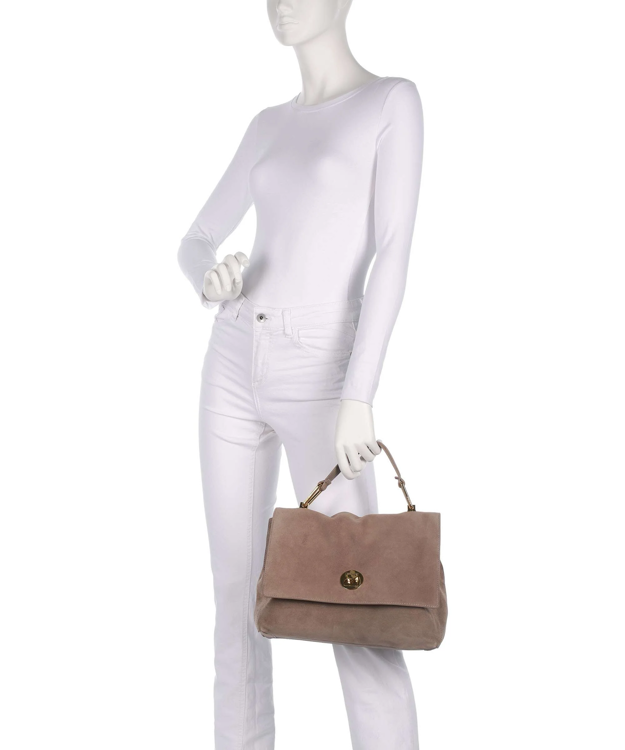 Coccinelle Liya Suede Torebka warm taupe - Image 3