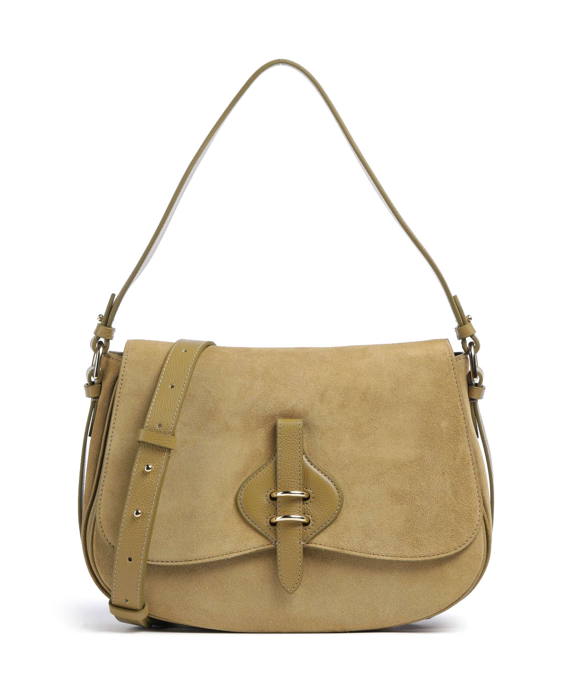 Coccinelle Mavery Suede Torba na ramię seagrass