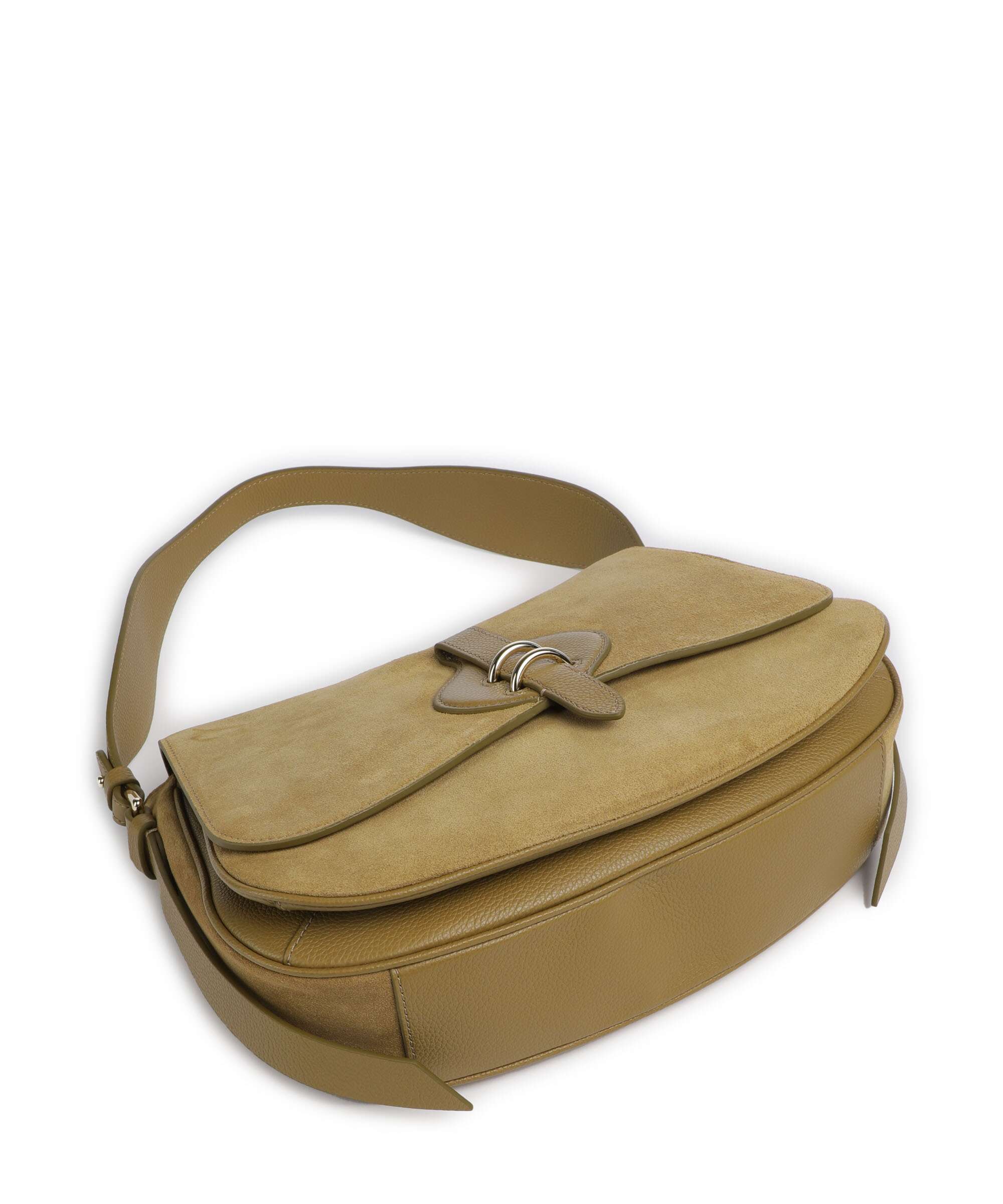 Coccinelle Mavery Suede Torba na ramię seagrass - Image 4