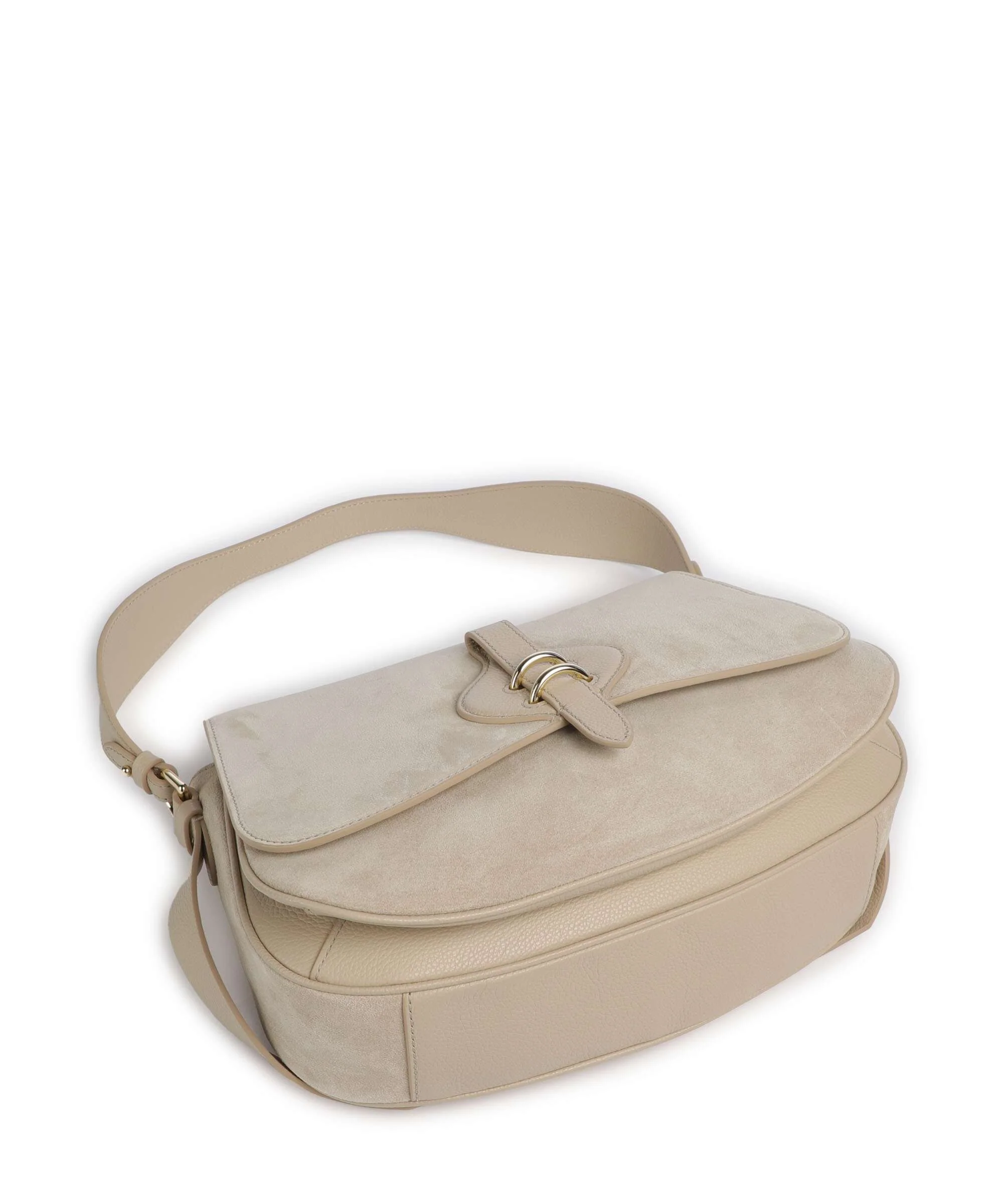 Coccinelle Mavery Suede Torba na ramię sandshell - Image 4