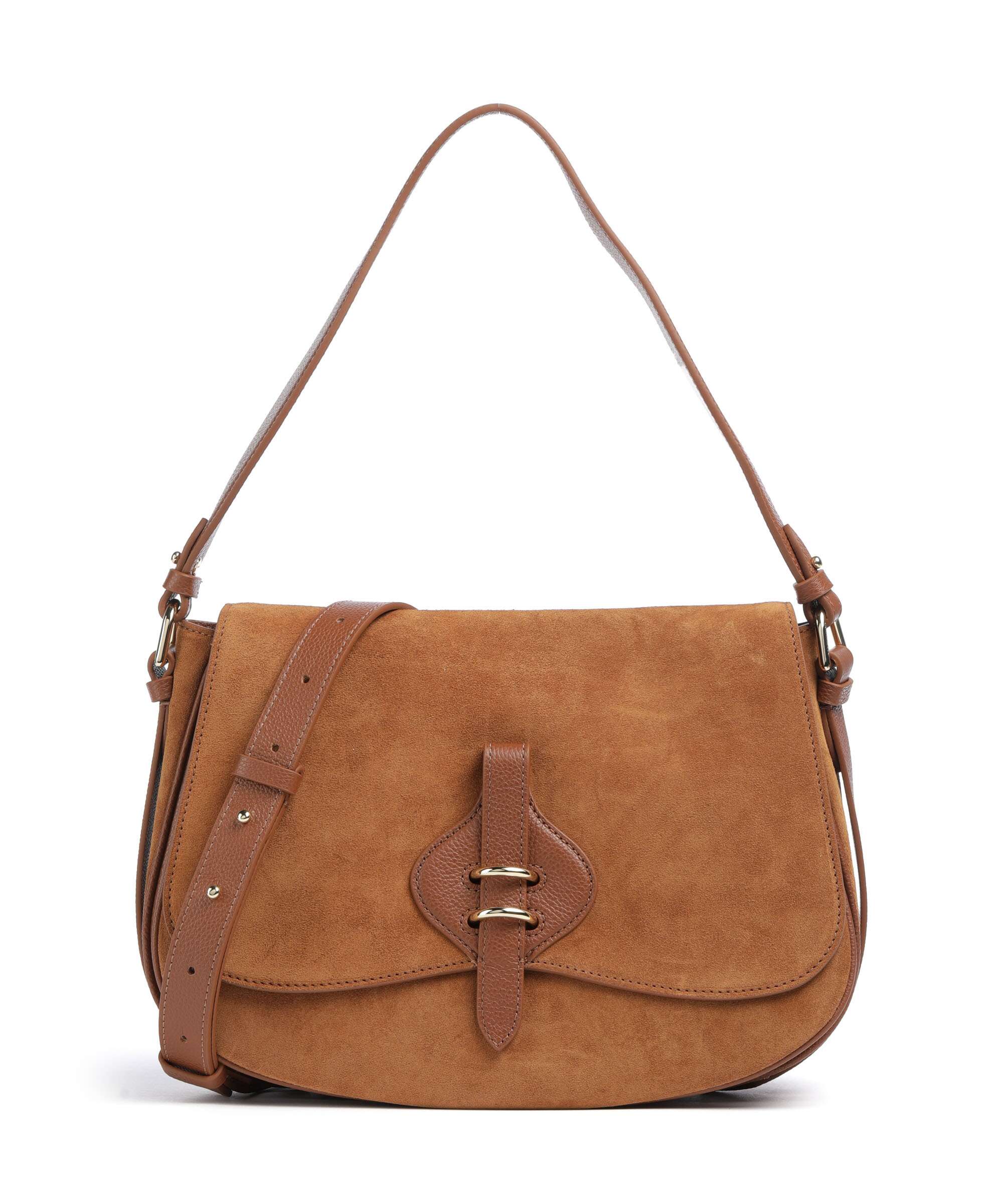 Coccinelle Mavery Suede Torba na ramię cognac