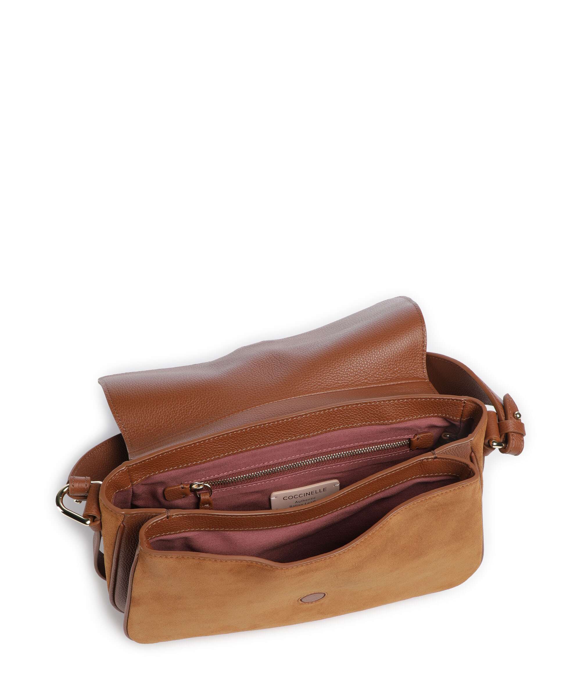 Coccinelle Mavery Suede Torba na ramię cognac - Image 5