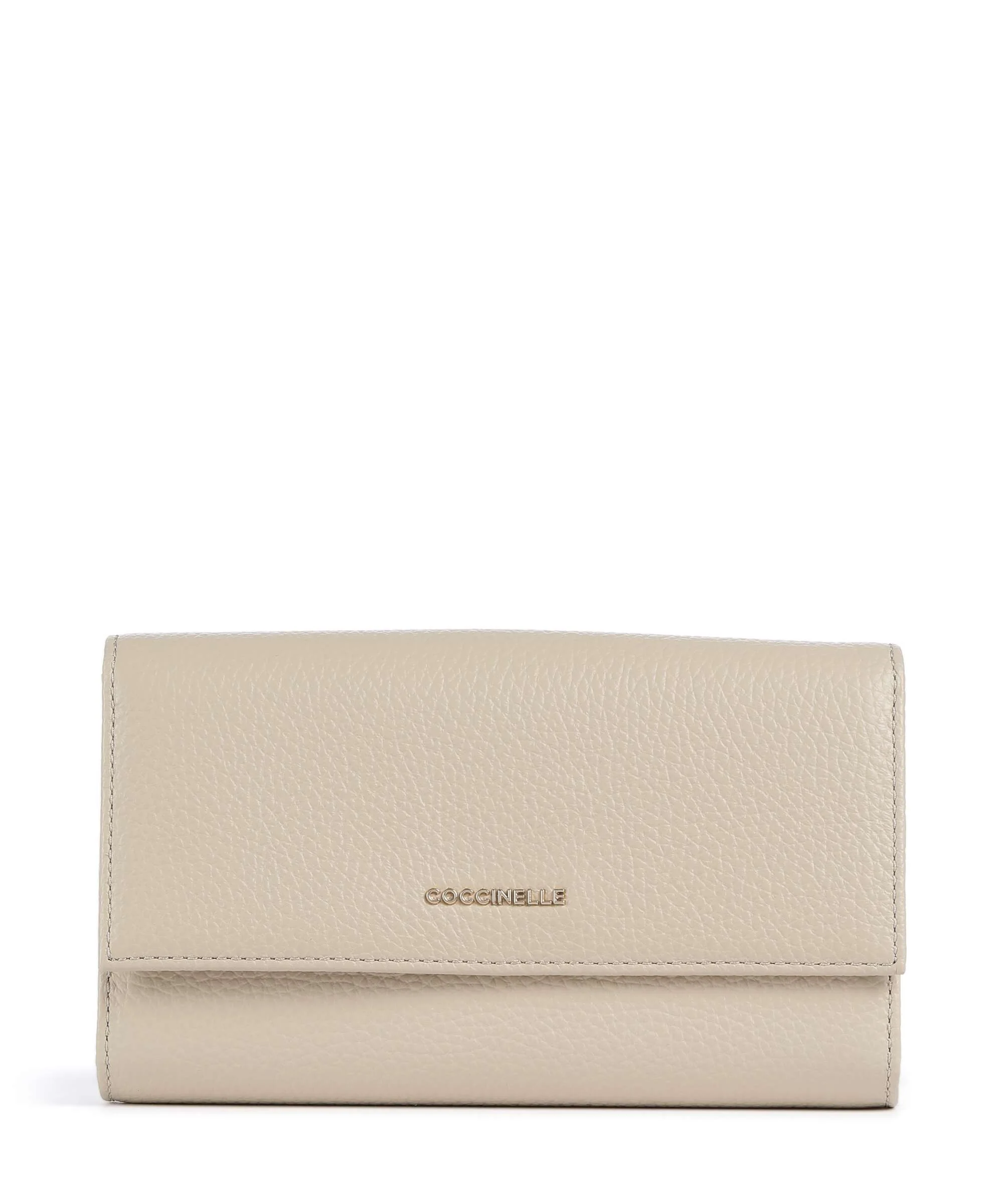 Coccinelle Metallic Soft Portfel sandshell