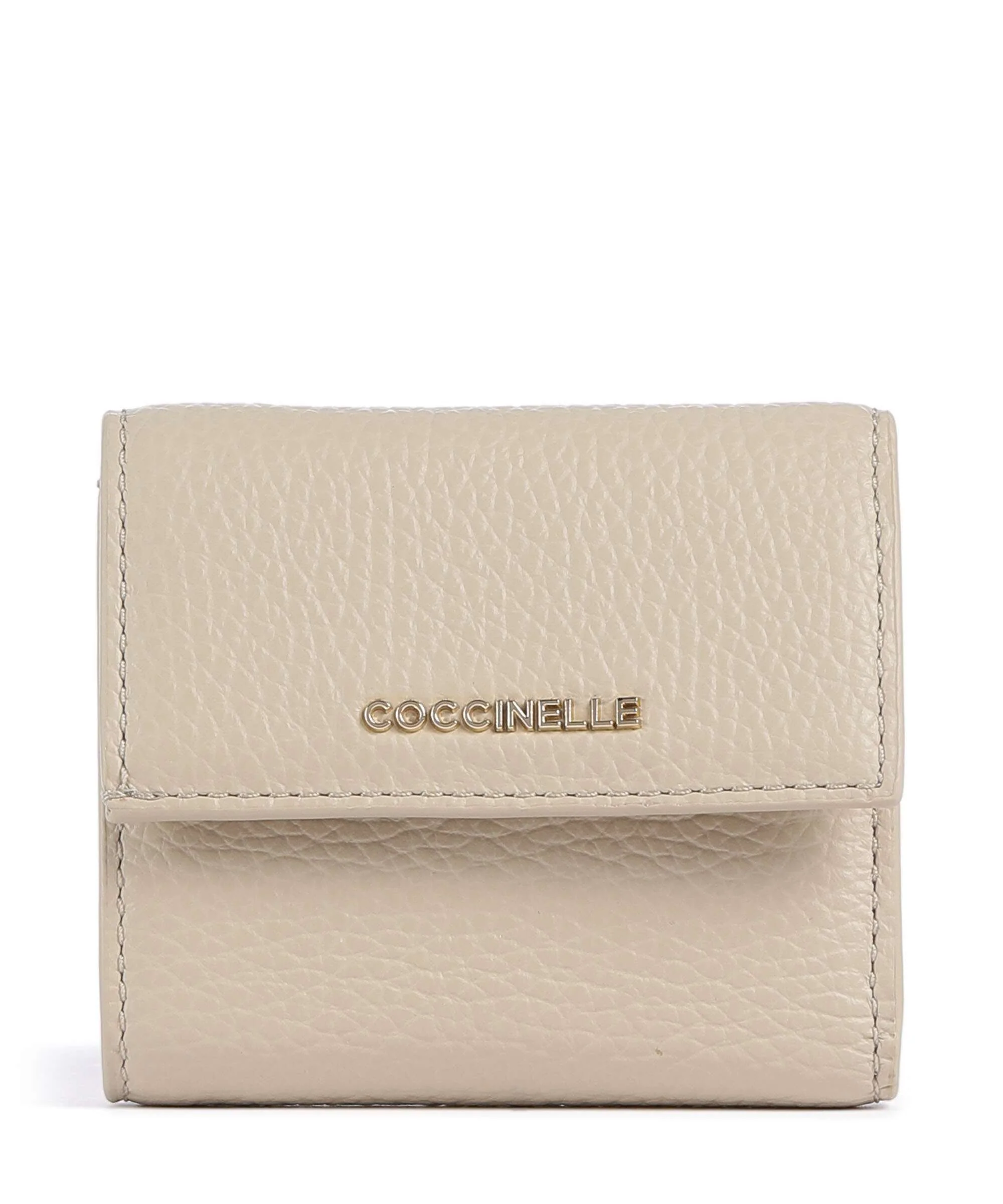 Coccinelle Metallic Soft Portfel sandshell