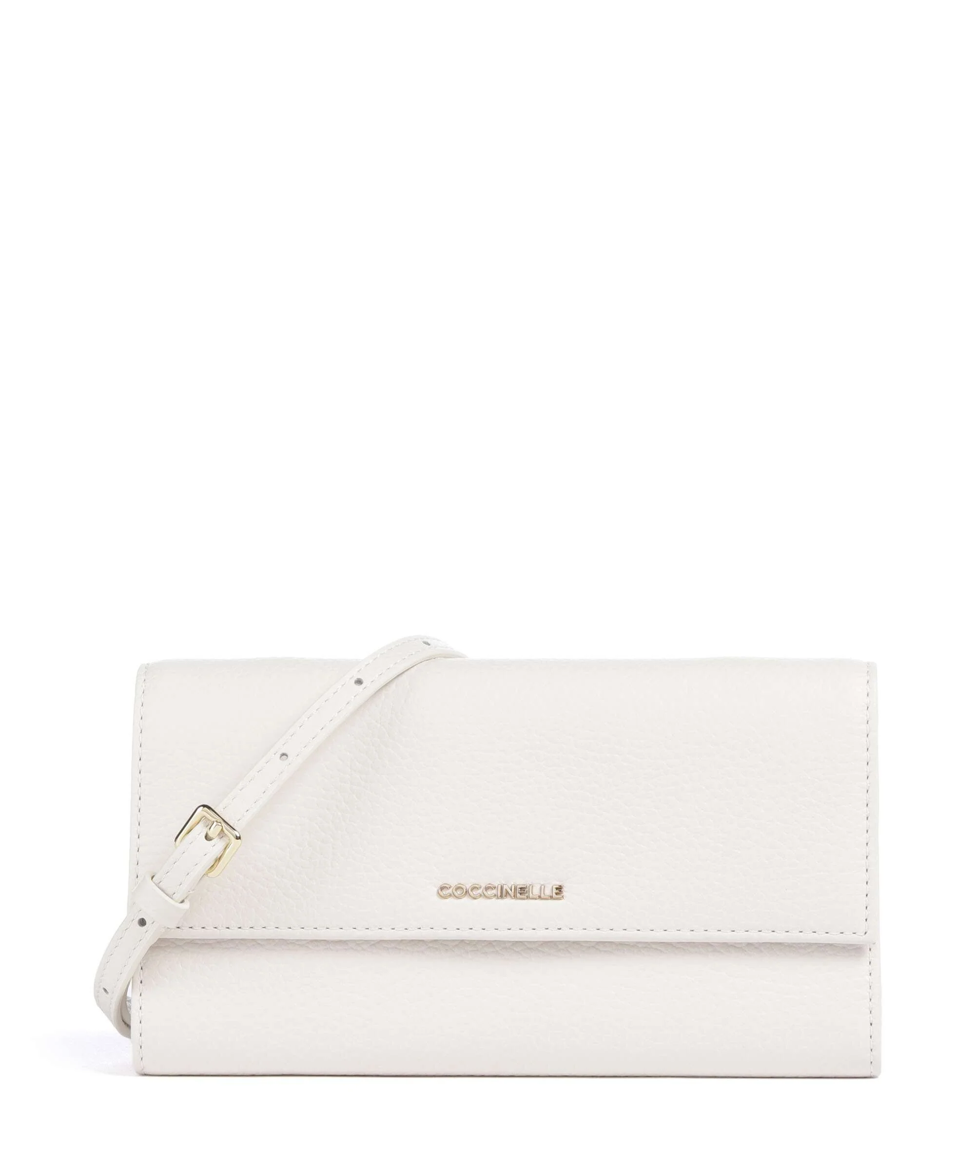 Coccinelle Metallic Soft Portfel blanco