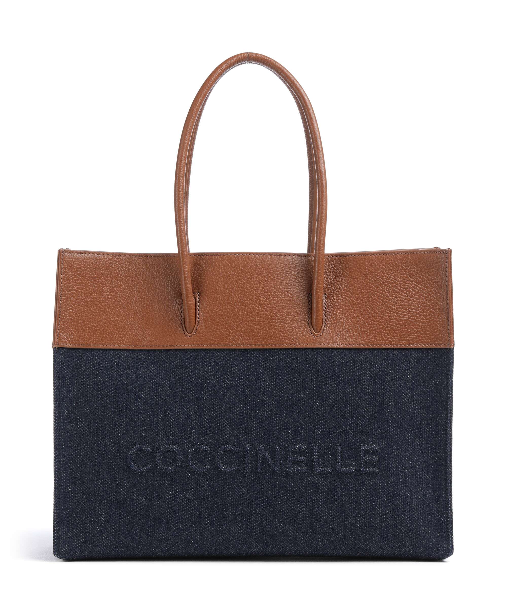 Coccinelle Myrtha Denim Torba na zakupy blue/cognac