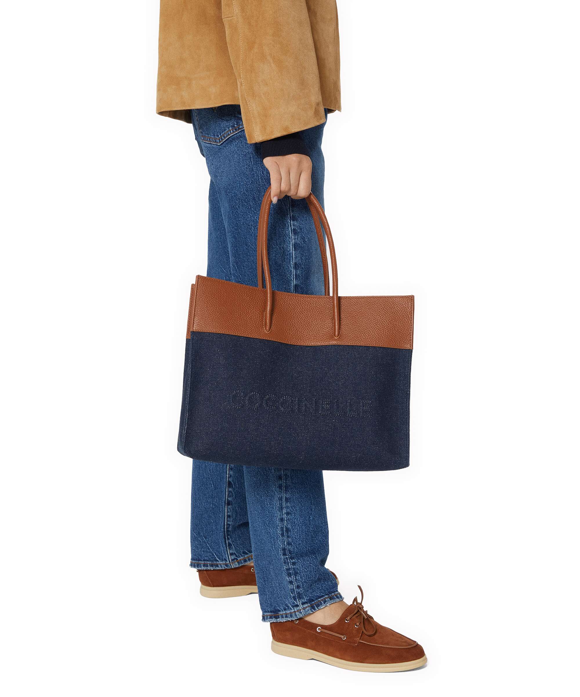 Coccinelle Myrtha Denim Torba na zakupy blue/cognac - Image 3