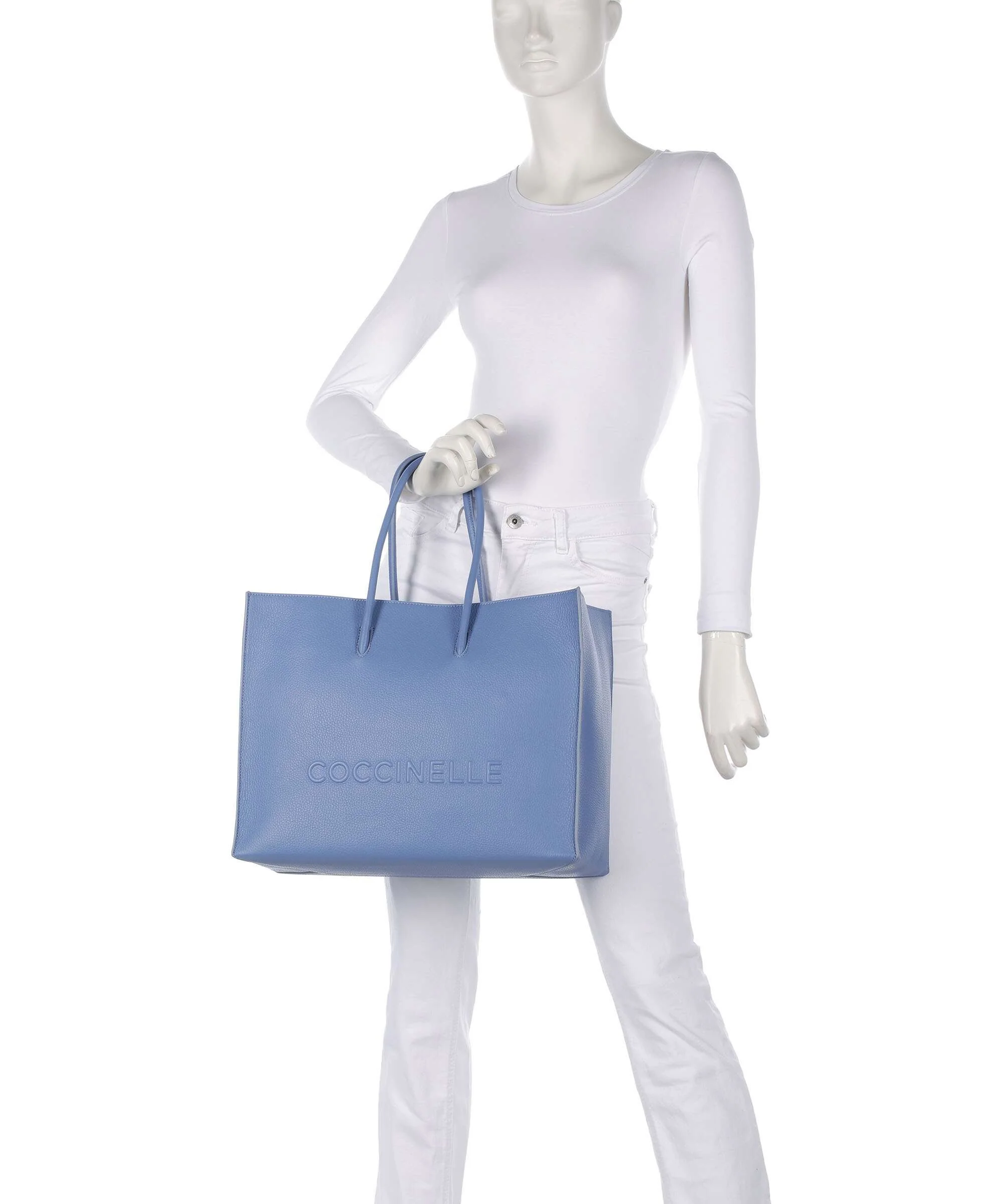 Coccinelle Myrtha Maxi Logo Torba na zakupy azul - Image 3