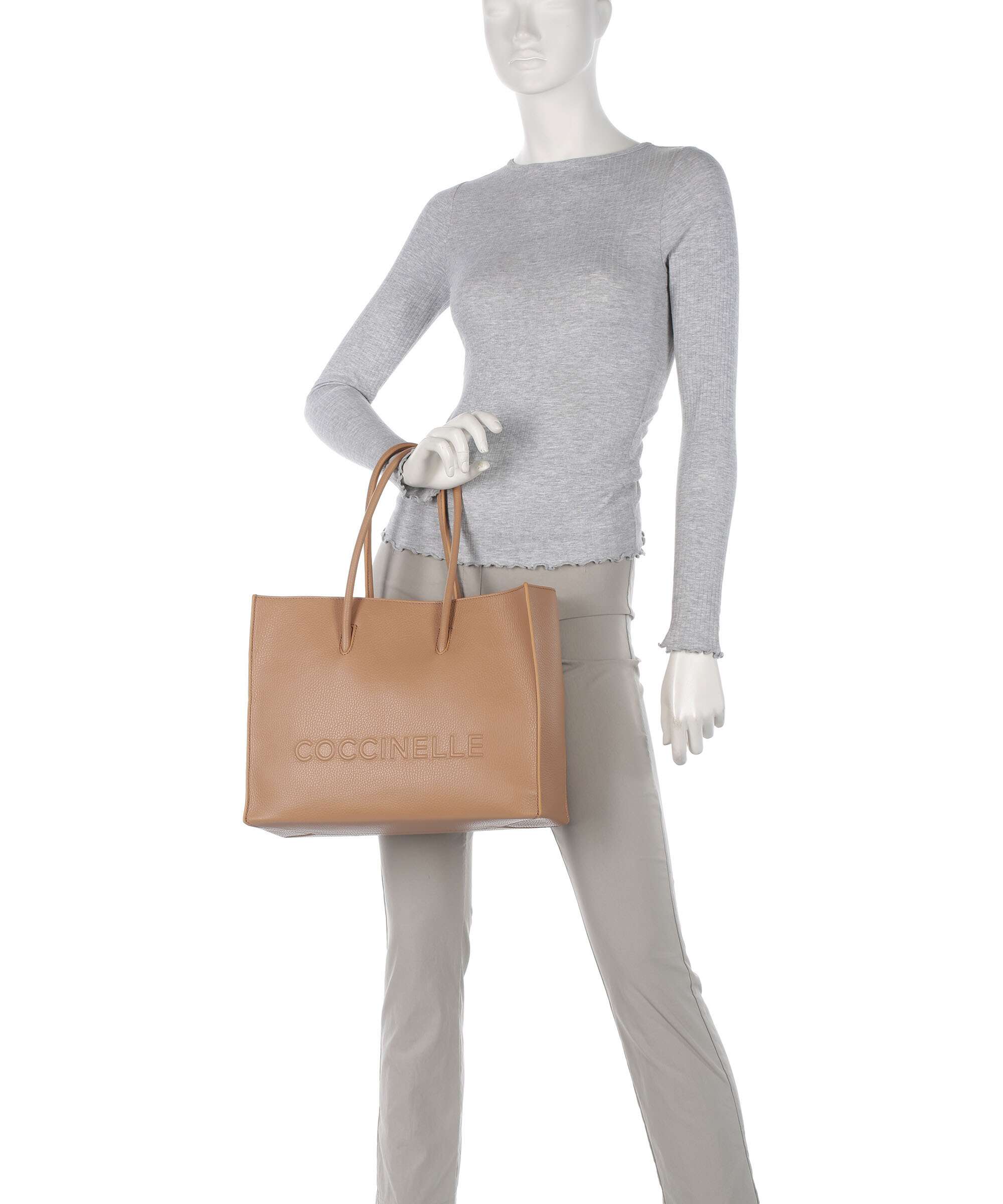 Coccinelle Myrtha Maxi Logo Torba na zakupy skin - Image 3